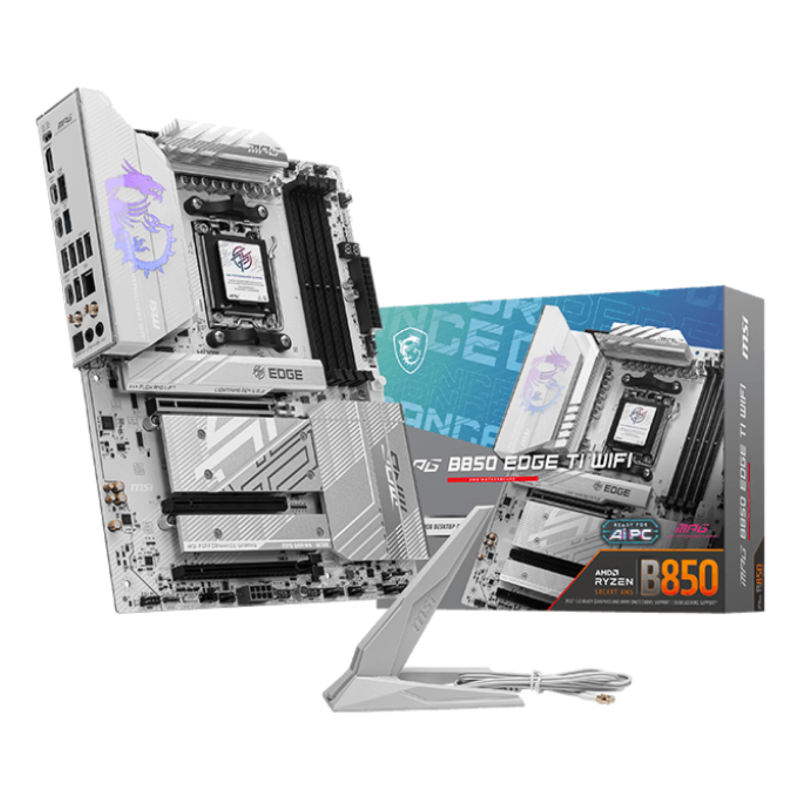 MSI ATX SOCKET AM5 B850 4 X DDR5 4 X M.2 USB 10GBPS 1 X PCI-EXPRESS 5.0 16X LAN 5 GBE WI -FI 7
