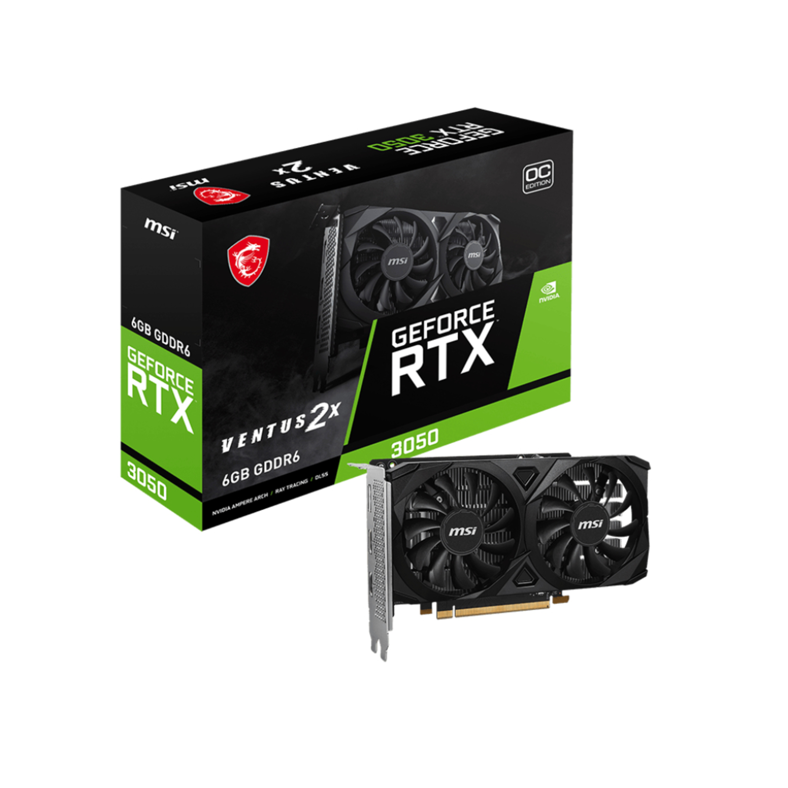 MSI GEFORCE RTX 3050 VENTUS 2X E 6G OC