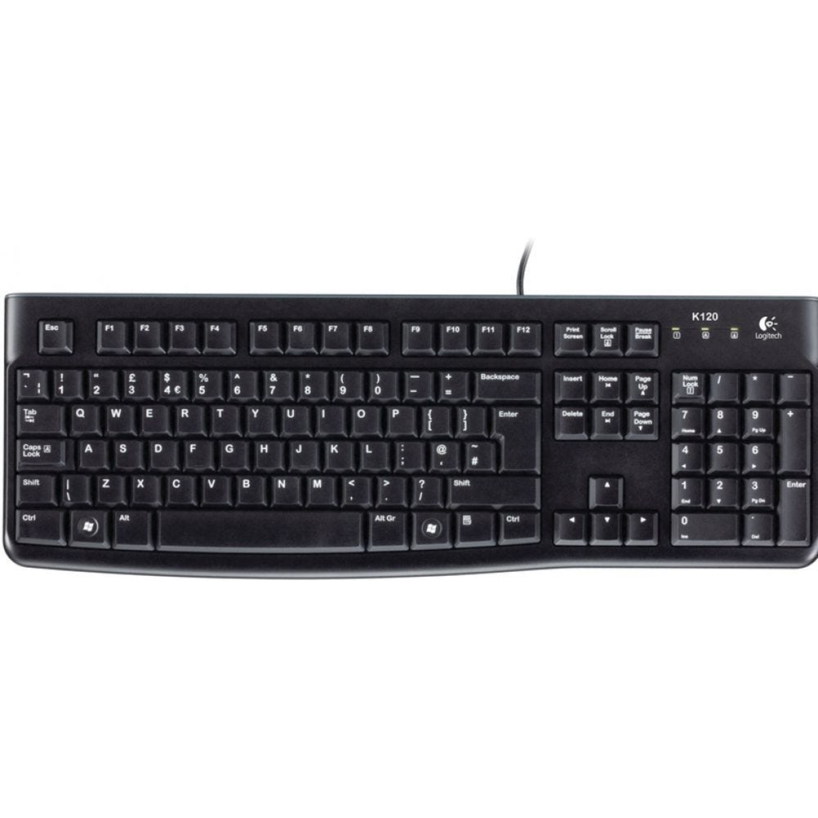 Logitech K120 Corded Keyboard Wired USB Czech Layout Black