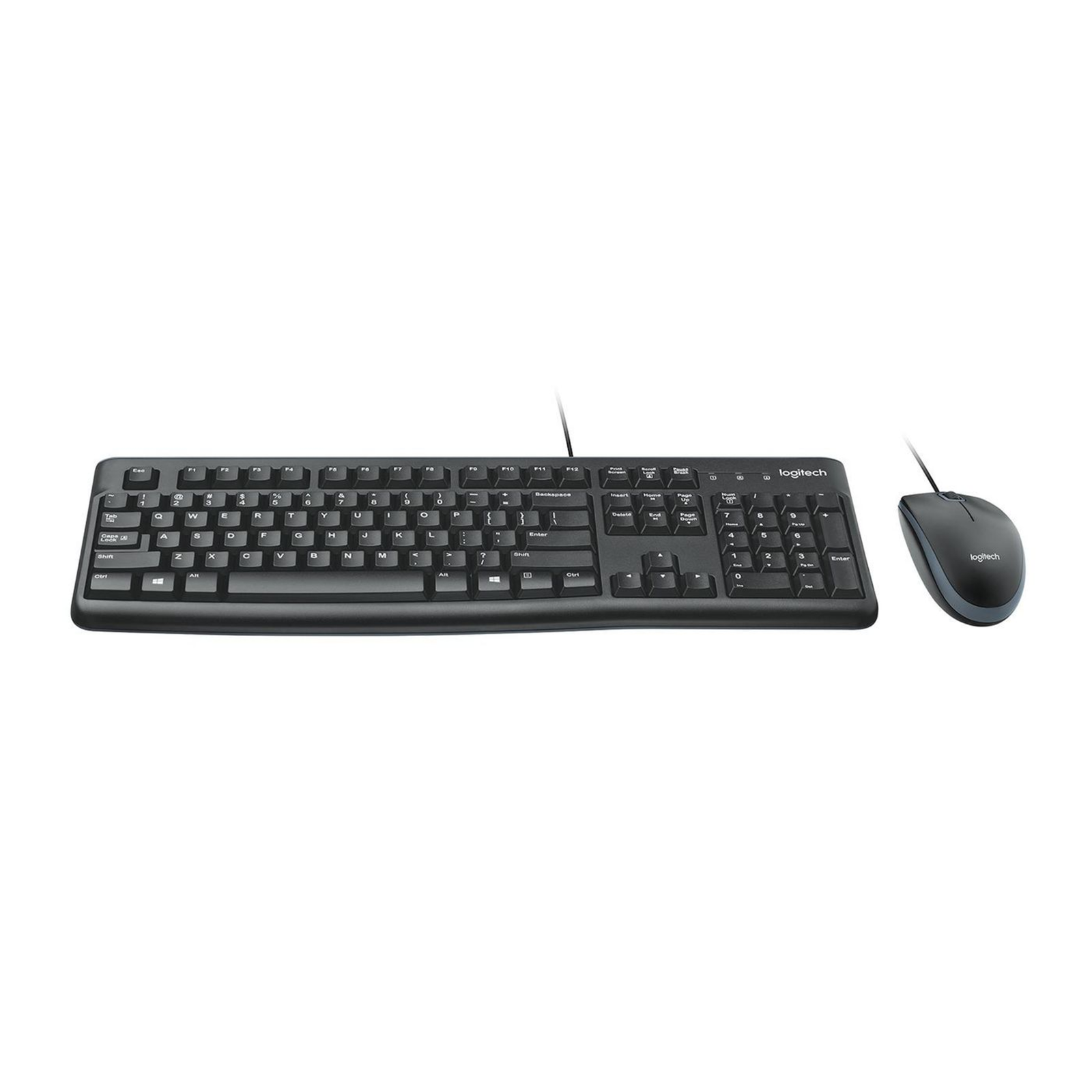 Logitech Desktop MK120 Wired USB QWERTZ Black Mouse Included