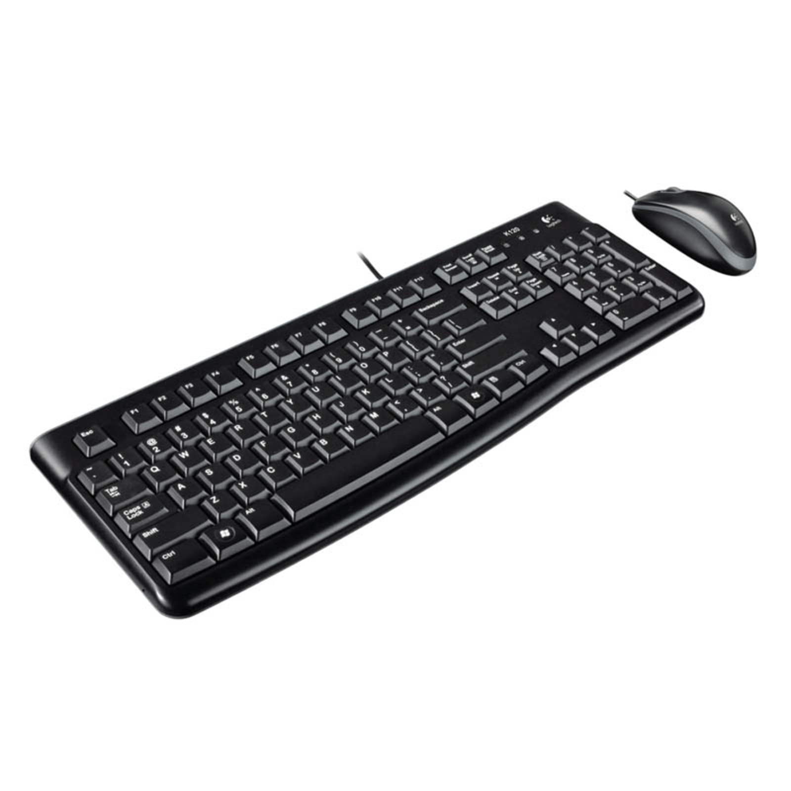 Logitech Desktop MK120 Full Size (100per Cent) Wired USB QWERTZ Black Mouse Included