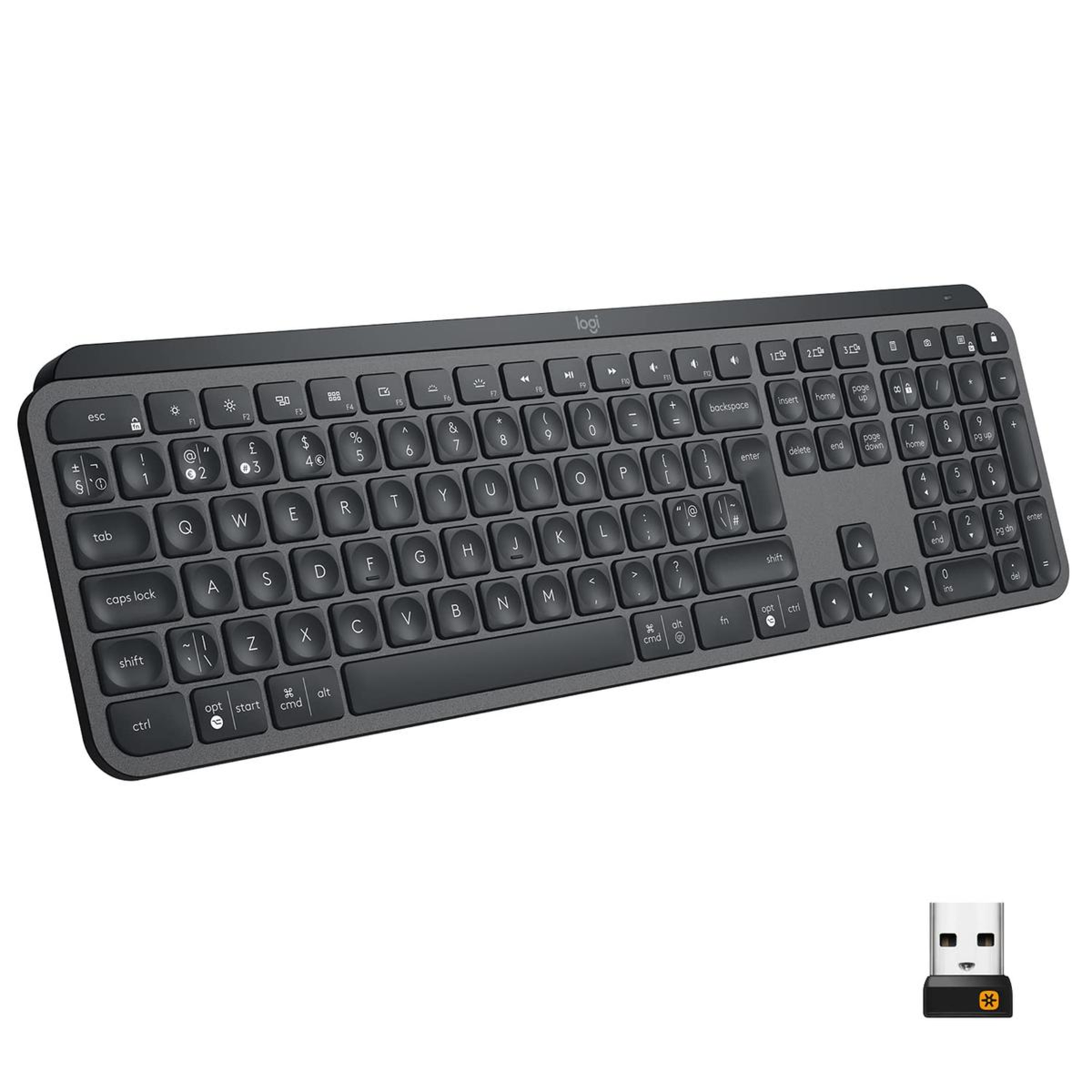 Logitech MX Keys RF Wireless + Bluetooth QWERTZ Graphite