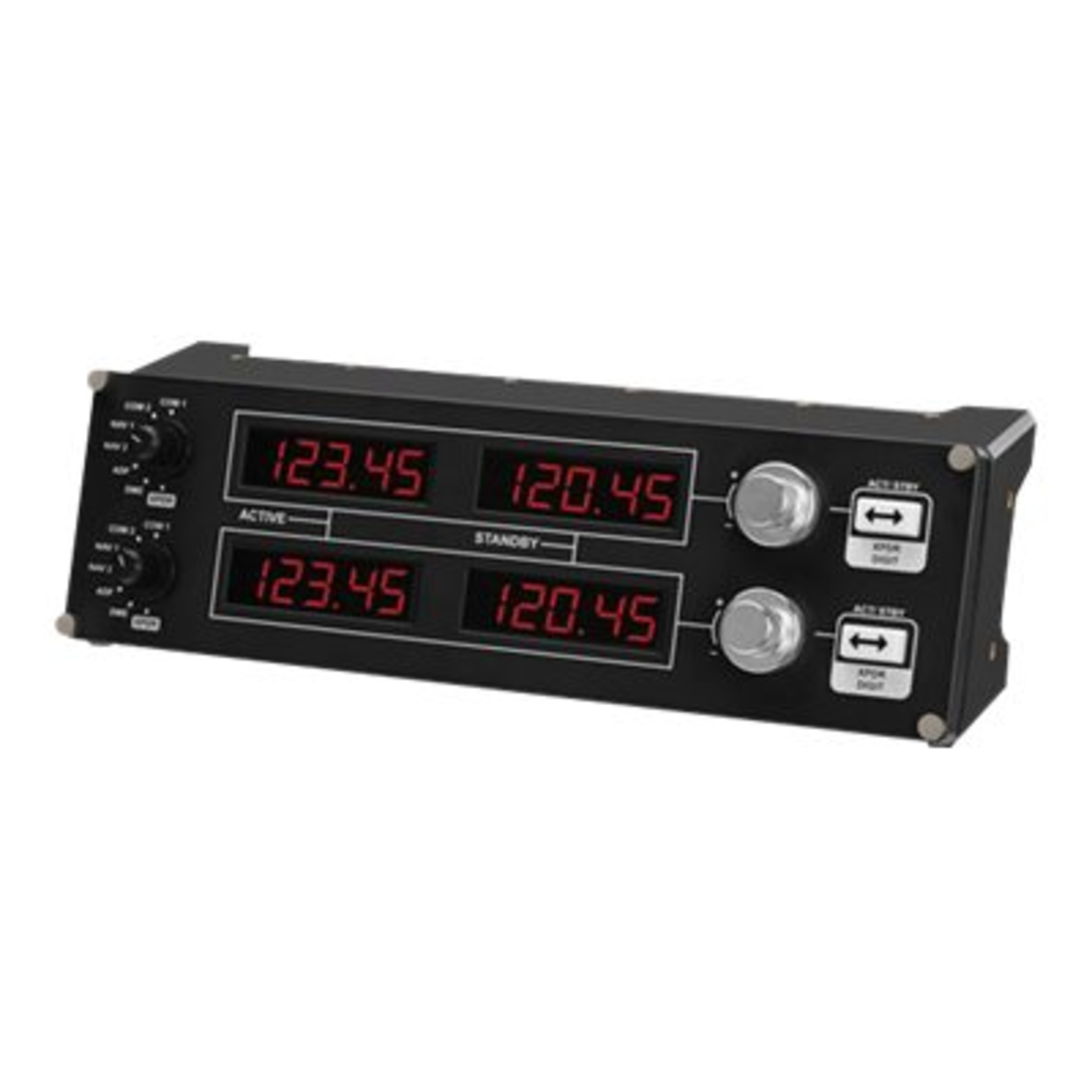 Logitech Saitek Pro Flight Radio Panel USB Real-Time LED Display Incremental Frequency Adjustment