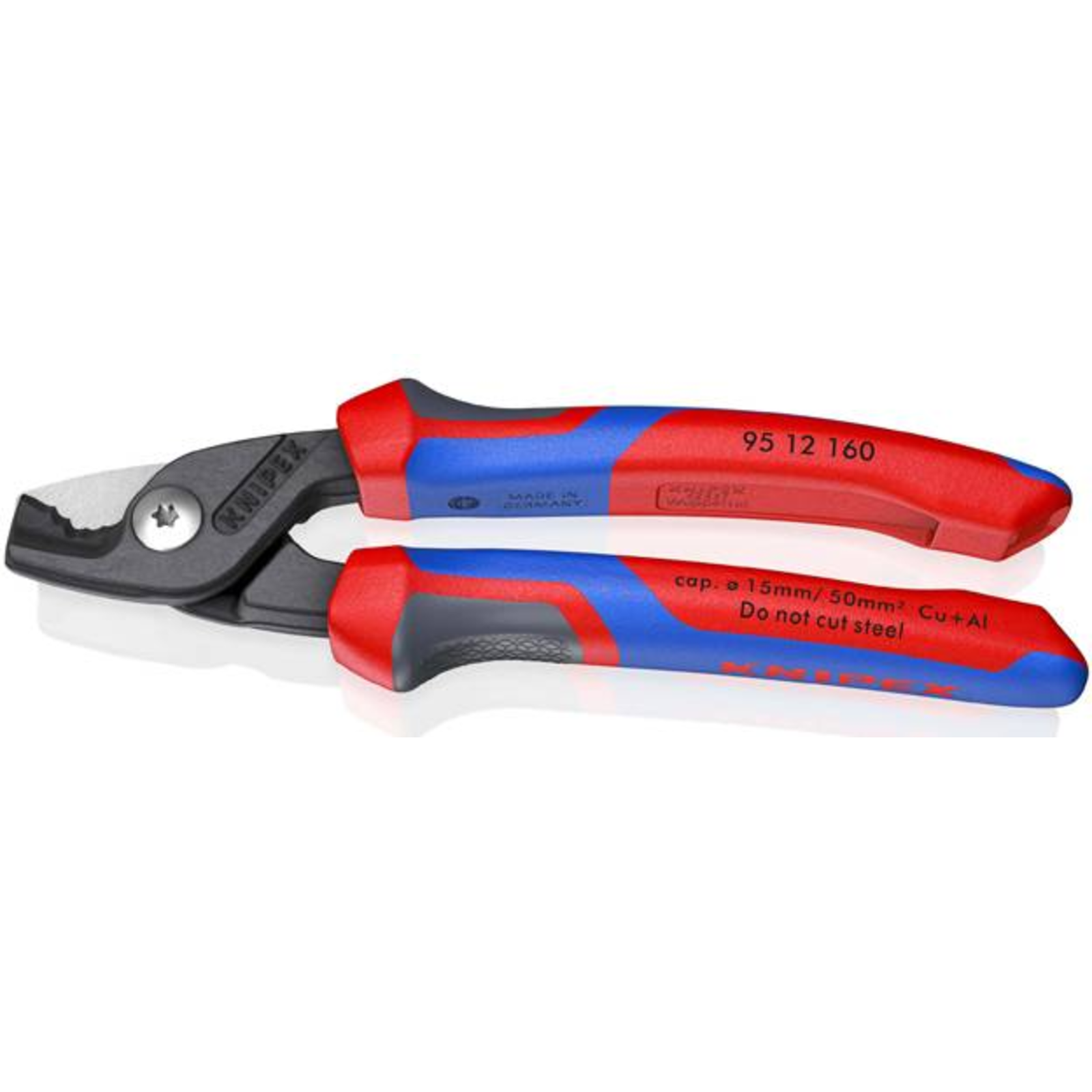KNIPEX StepCut Power Cable Cutter Black Blue Red 1.5 Cm 50 Mm 160 Mm 240 G