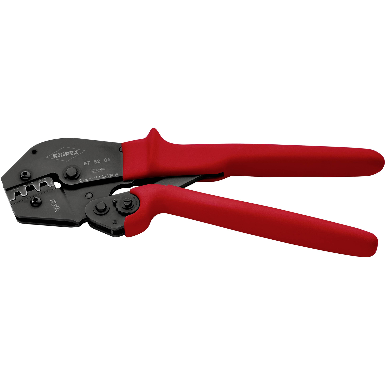 KNIPEX 97 52 05 Crimping Pliers Uninsulated Open Connectors 0.5 to 6 Mm