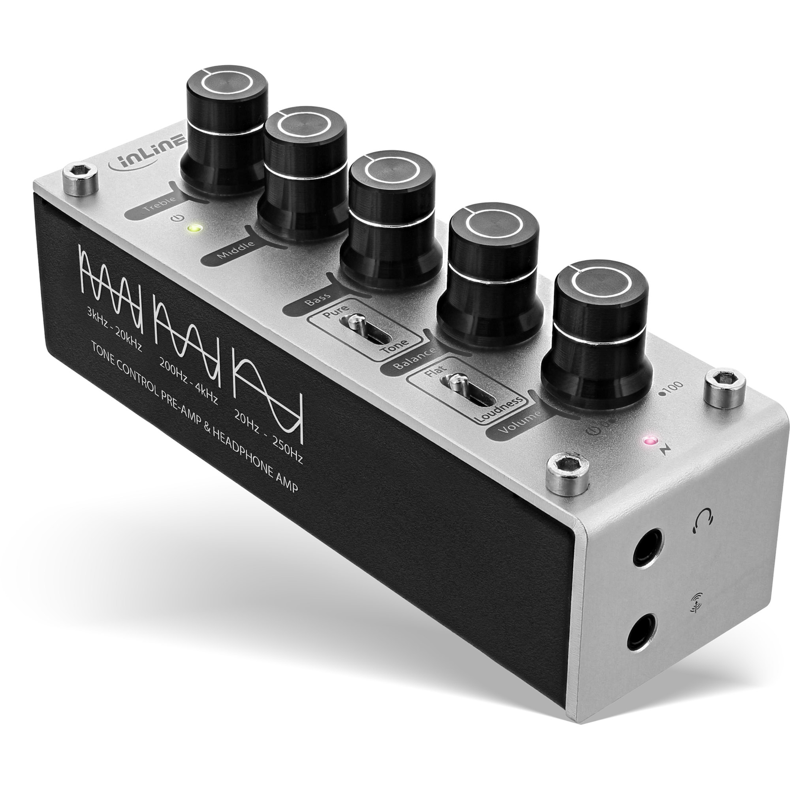 InLine AmpEQ Hi-Res AUDIO Headphone Amplifier And Equalizer 3.5mm Jack USB