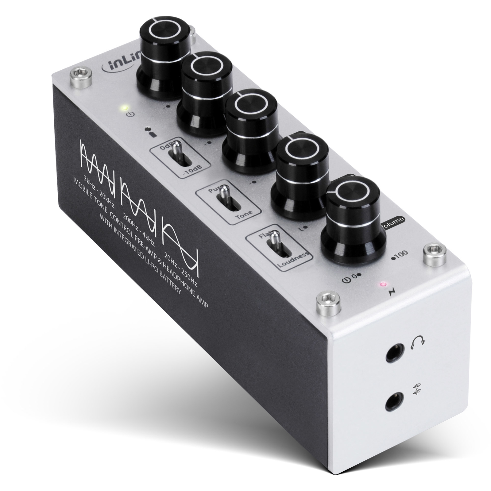 InLine AmpEQ Mobile Hi-Res AUDIO Headphone Amplifier And Equalizer with Rechargeable Battery
