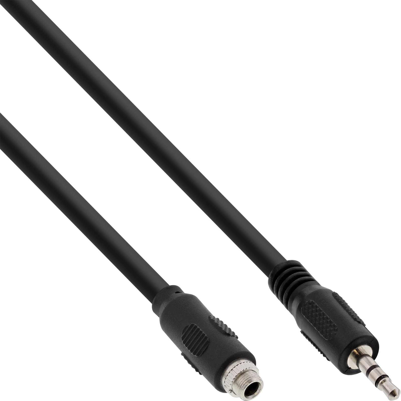InLine Audio Adapter Cable 3.5mm Stereo Plug-recessed Socket with Thread 0.6m