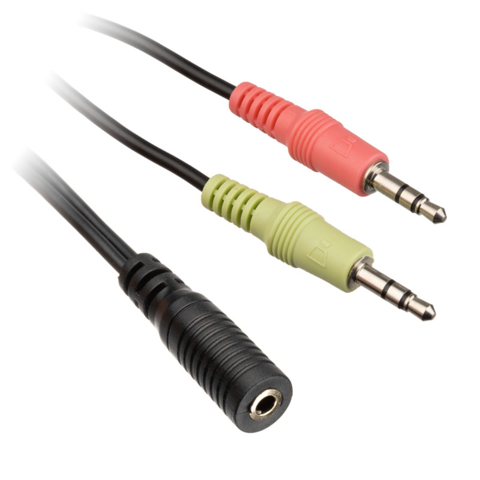 InLine Audio Headset Y Adapter Cable 2x 3.5mm Plug to 3.5mm Jack Socket 4-pin CTIA 0.15 M