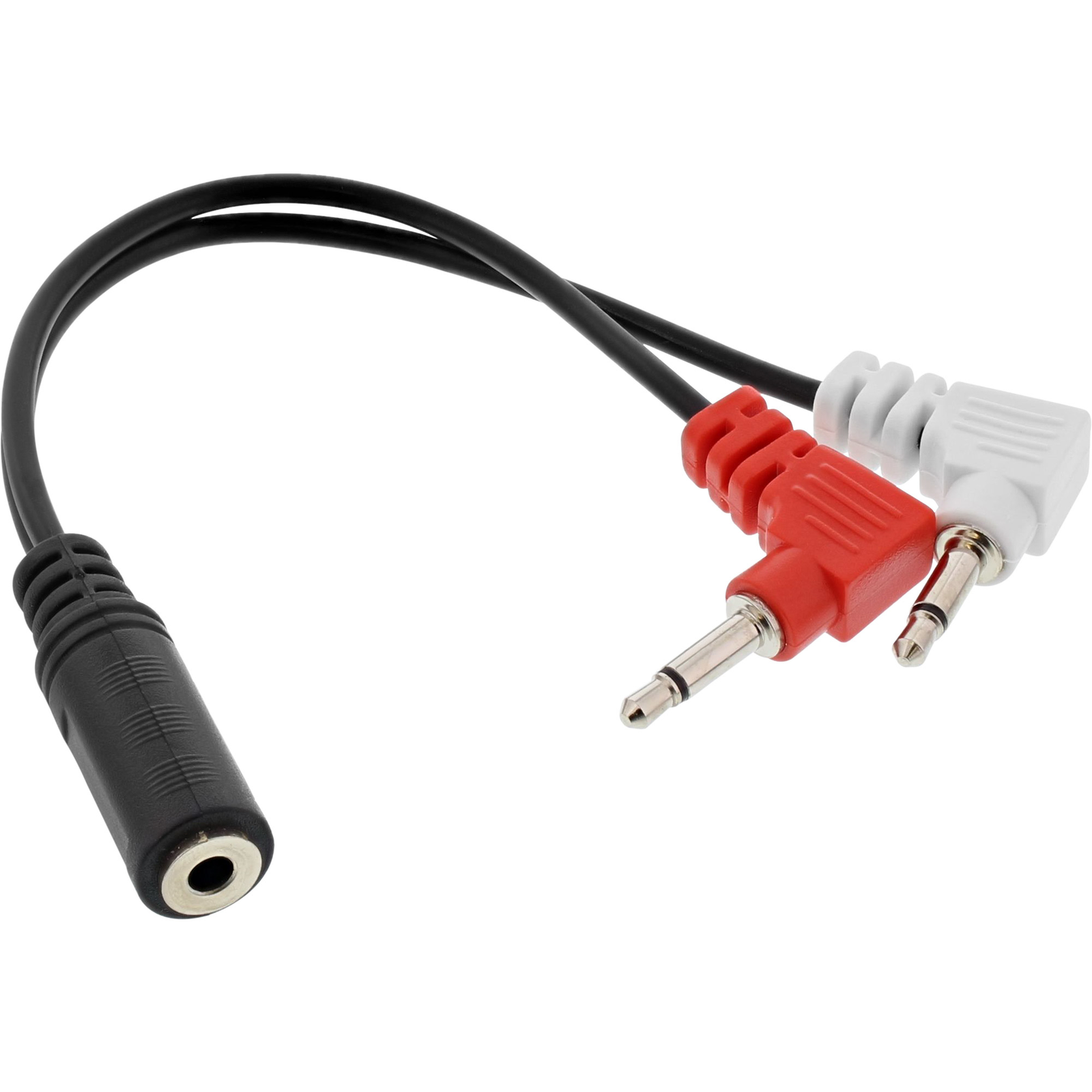 InLine Audio Headphones Airplane Adapter Cable 2x 3 -5mm ST 3 -5mm BU 3pin 0 -15m