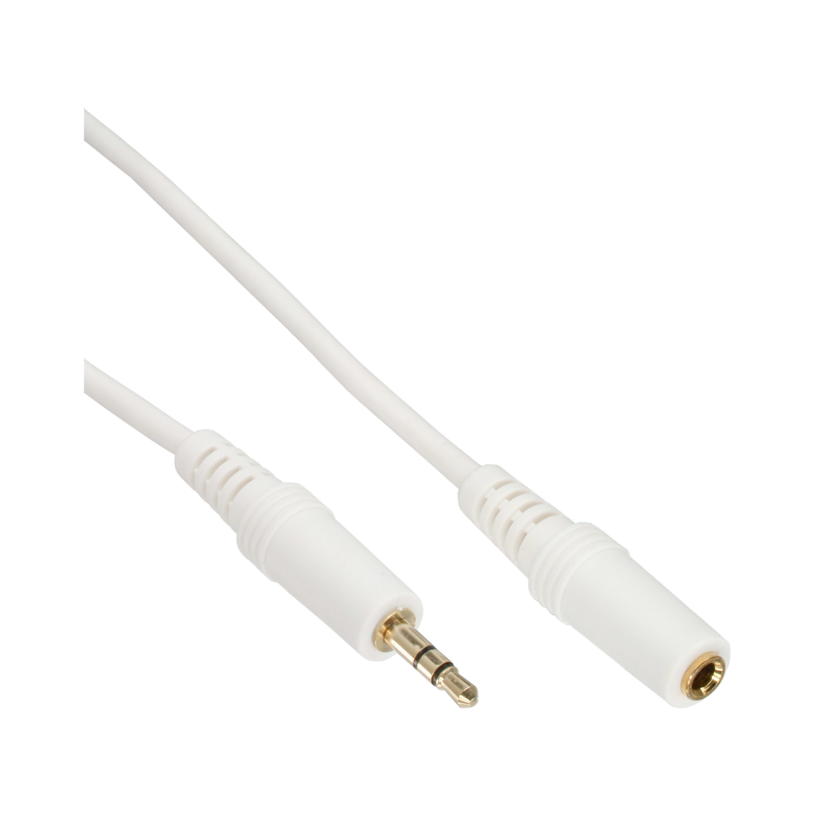 InLine Jack Extension 3.5mm Plug Socket Stereo White gold 10m