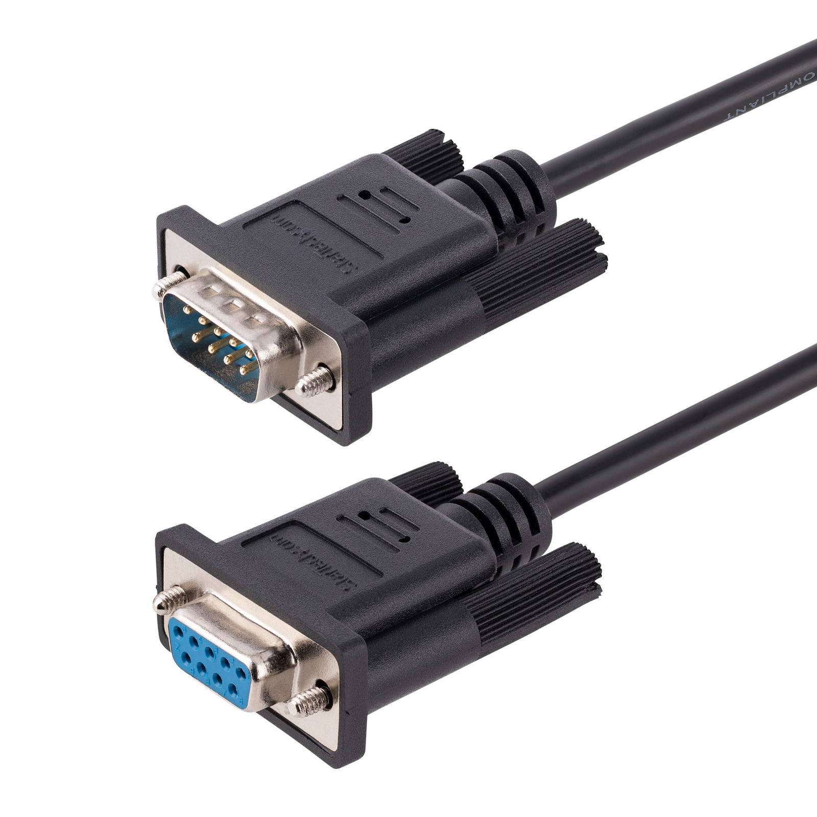 StarTech.com 3m RS232 Serial Null Modem Cable Crossover Serial Cable W/Al-Mylar Shielding DB9 Serial