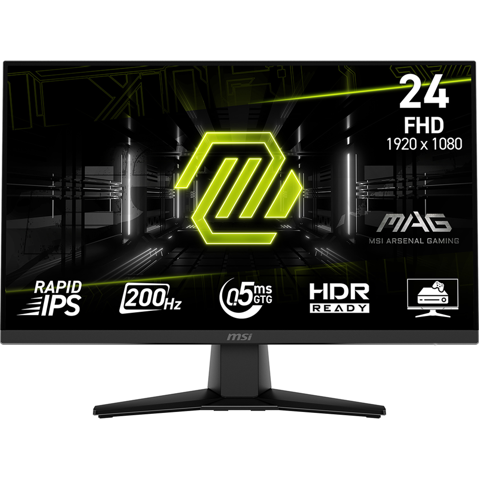 MSI MAG 242F Flat Gaming TFT 24 Inch FHD IPS 200Hz 0.5ms HDMI DP
