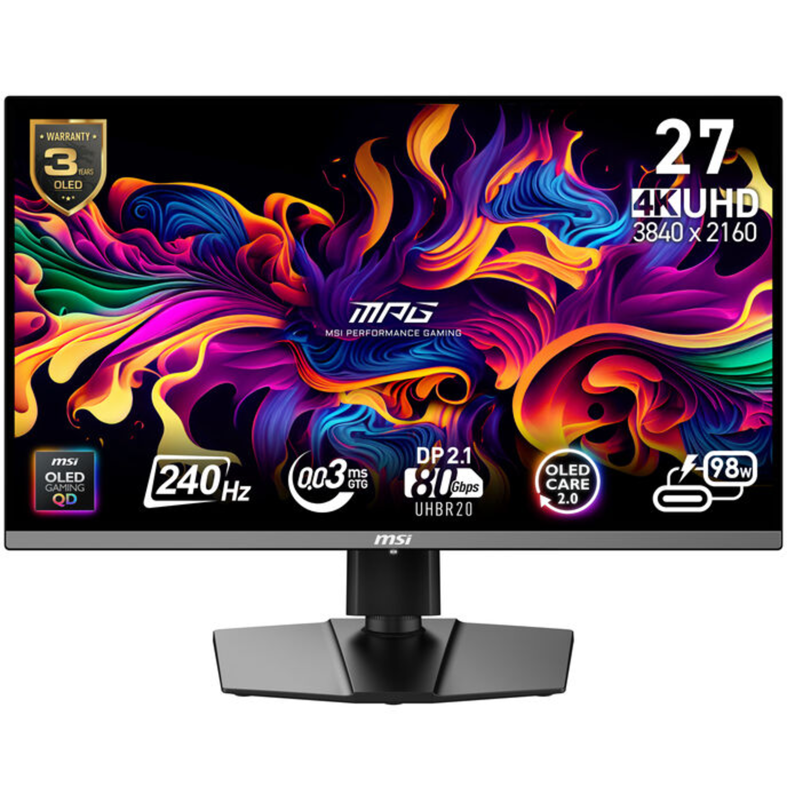 MSI MPG 272URXDE OLED Monitor Gaming 68.6 Cm (27inch)