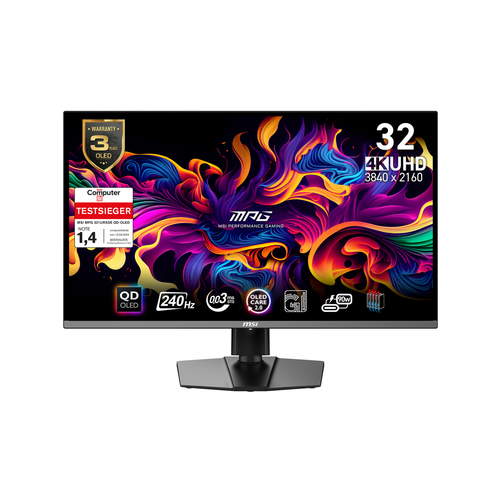 MSI 32inch (81.3 Cm) TFT MSI MPG 321UXDE QD-OLED 9S6-3DD29A-006 Retail
