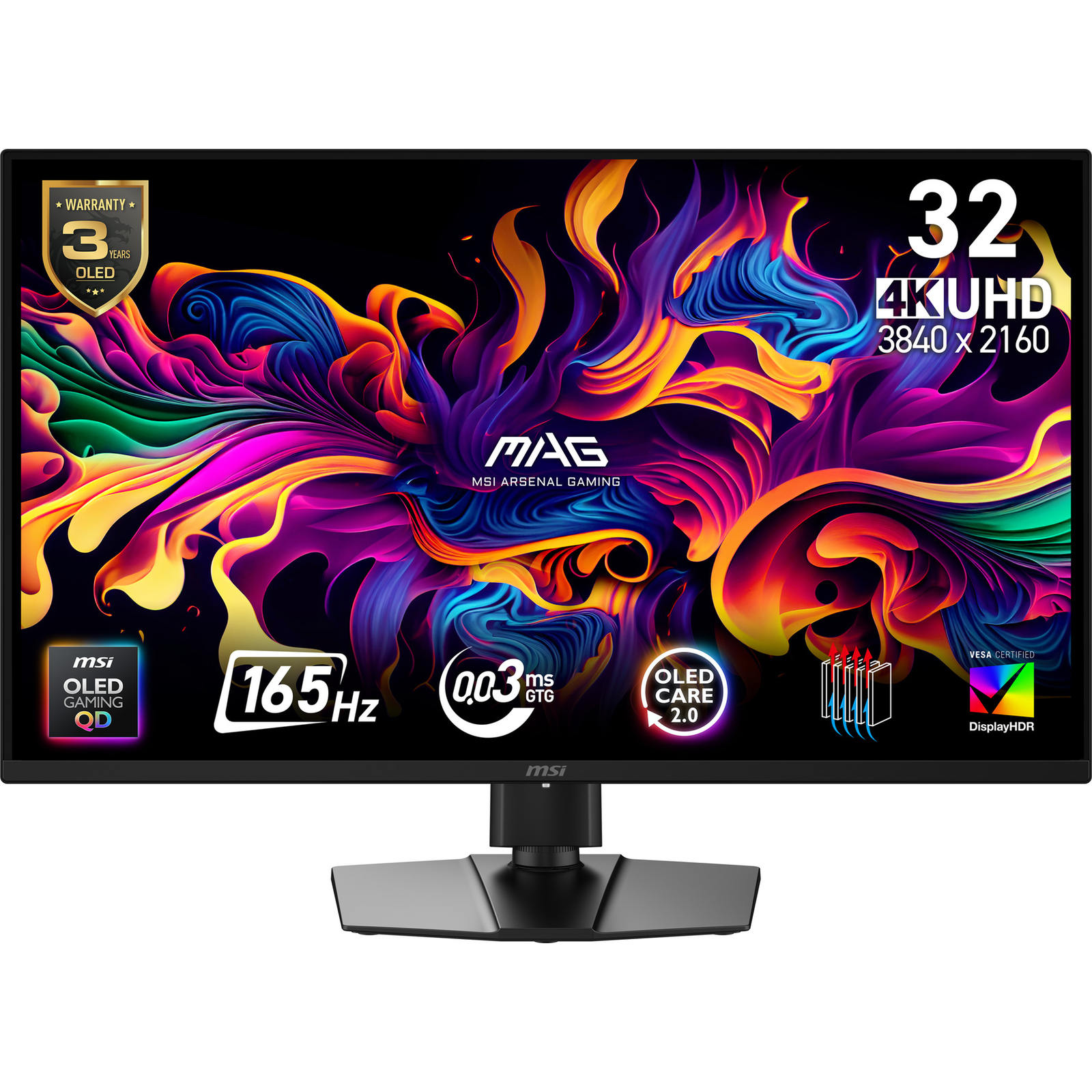 MSI MAG 322UP QD-OLED E16 OLED Gaming OLED Care 2.0 165Hz 0.03ms GtG