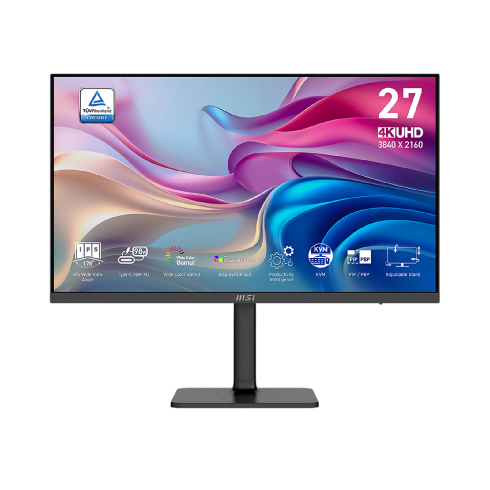 MSI Modern MD272UPHGDE 27inch IPS UHD Flat Screen (TFT/LCD) 68.6 Cm