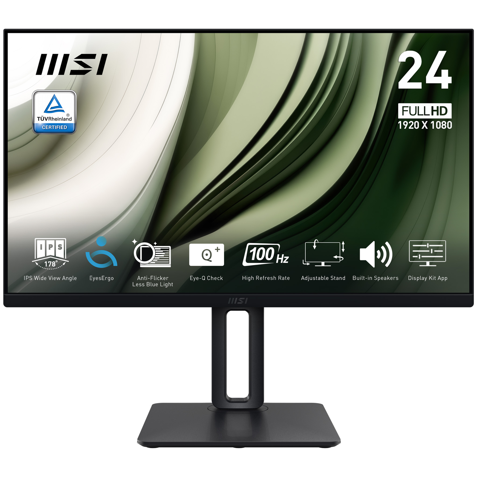 MSI PRO MP245PG Office Monitor IPS Panel 100Hz Height Adjustable (120mm)