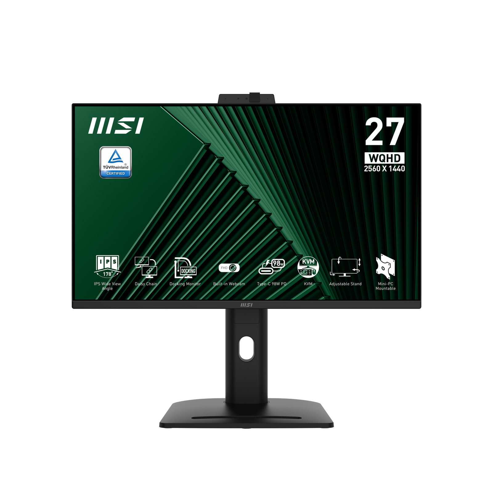MSI PRO MP275QPDGDE 69 Cm 27inch IPS WQHD 4 Ms 100 Hz Flat Screen (TFT/LCD) 68.6 Cm