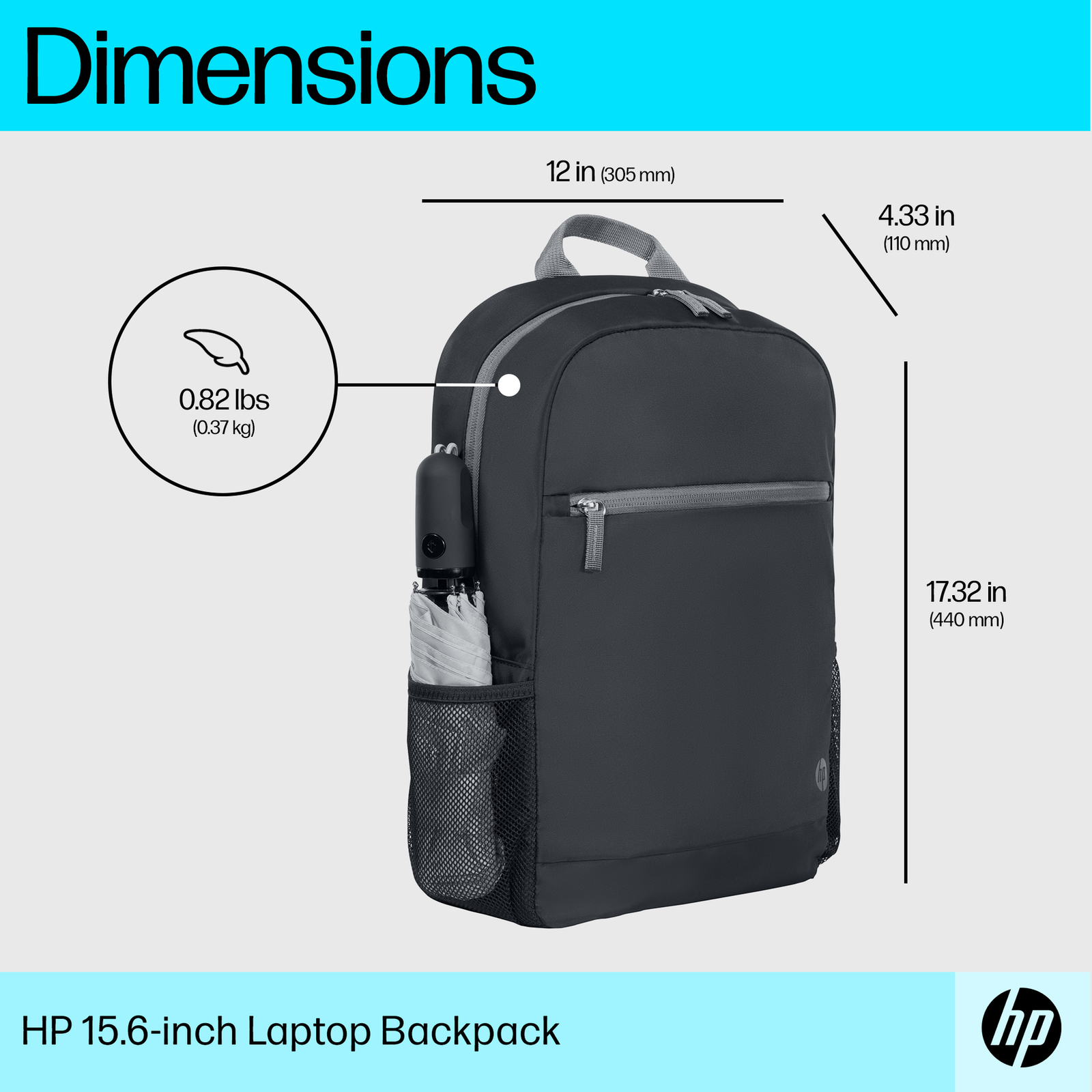 HPI Laptop Backpack Notebook Backpack 39.6cm (15.6 Inch)