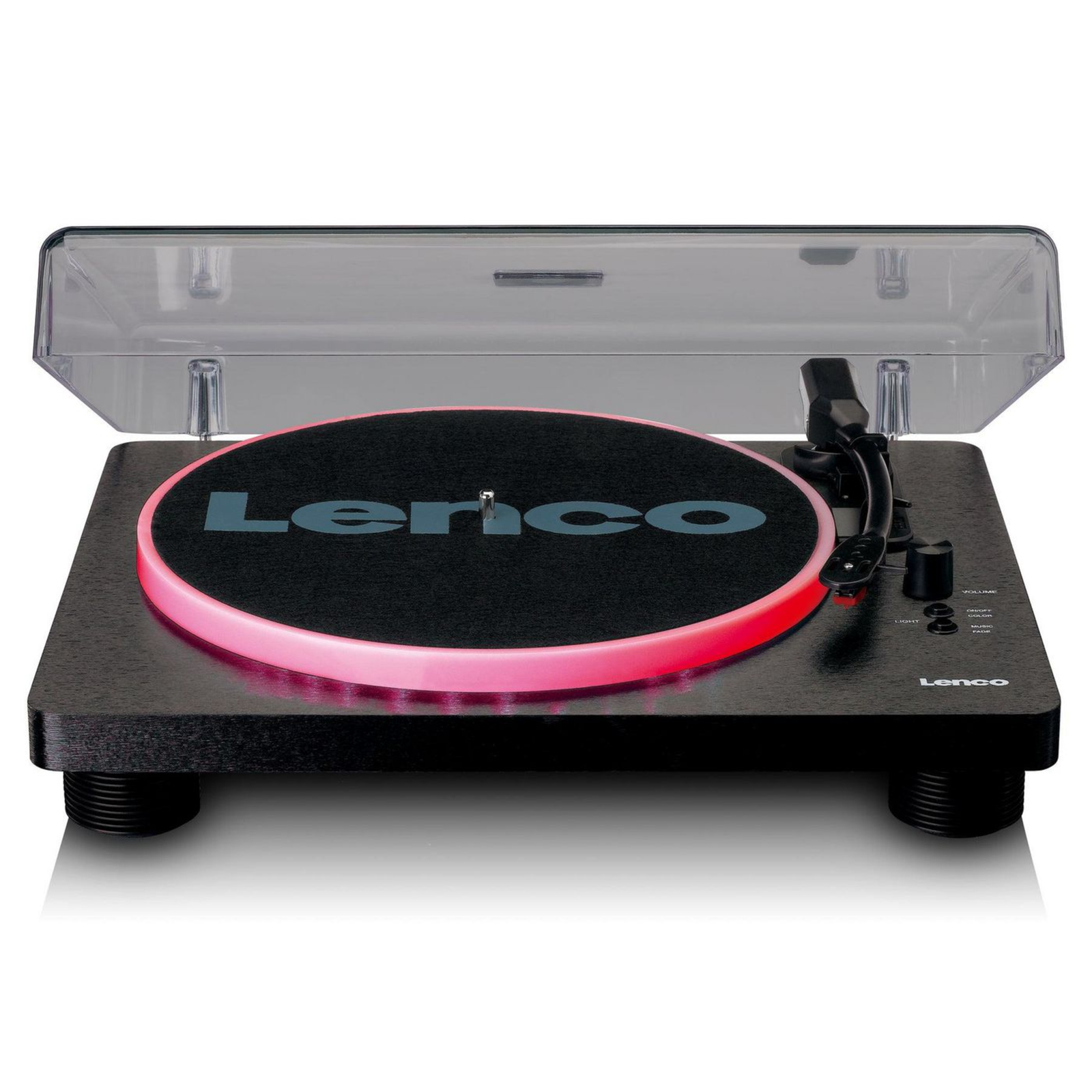 LENCO LS-50LED BK Turntable USB Recording LED Black