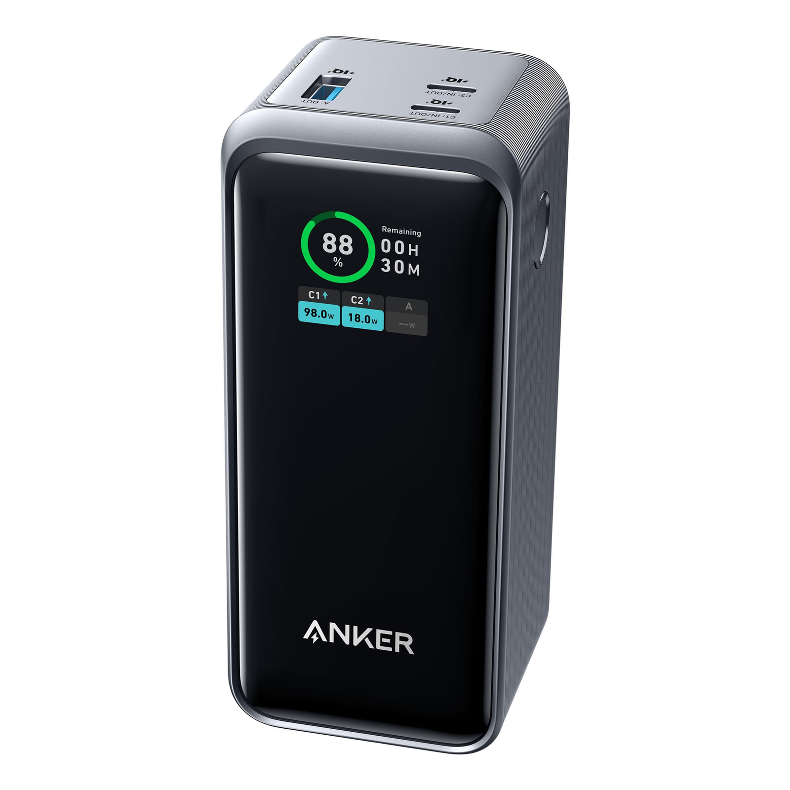 Anker Prime PowerBank 20,000mAh 200W Black 2x USB-C 1x USB-A Incl. Display Black