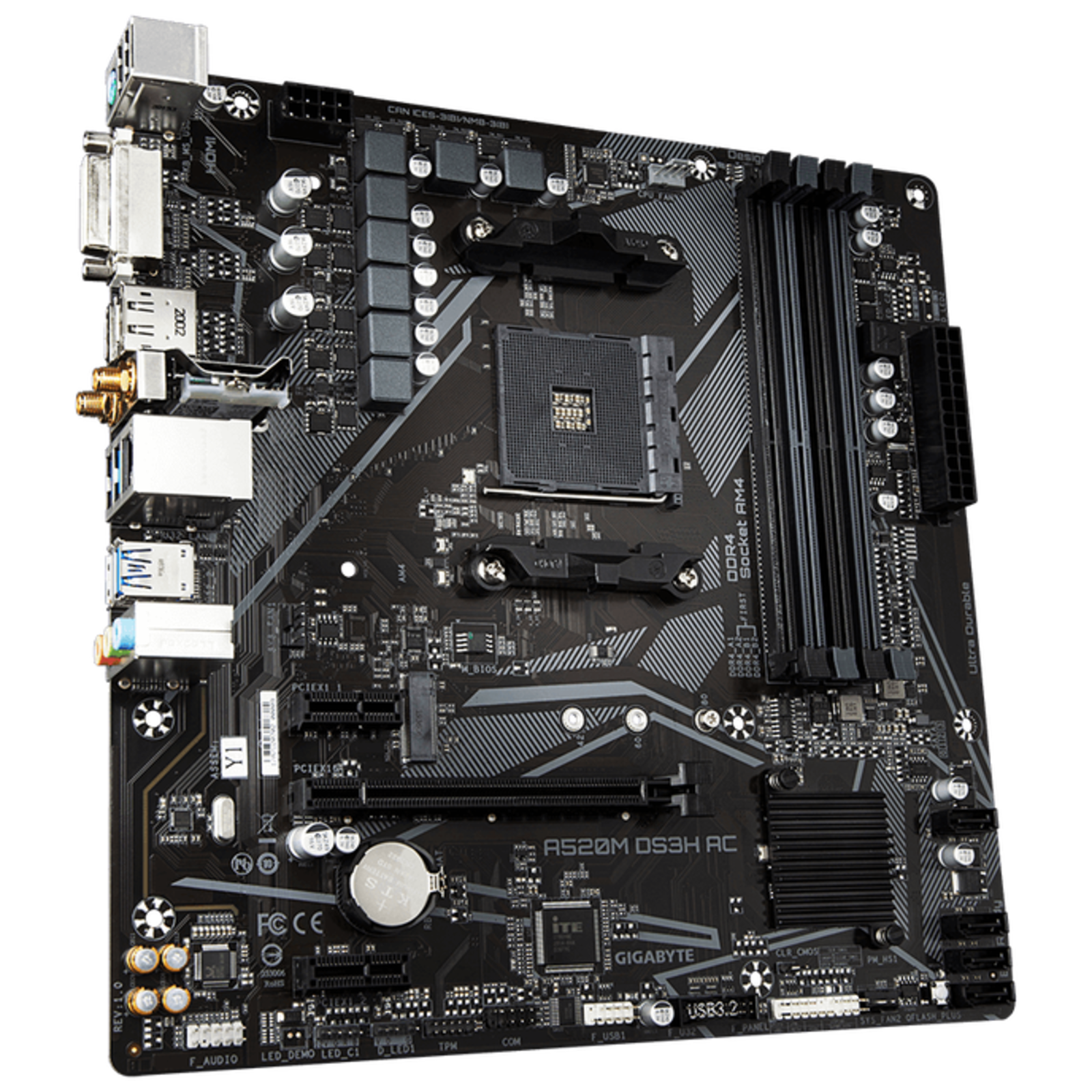 GIGABYTE MB Sc AM4 A520M DS3H AC