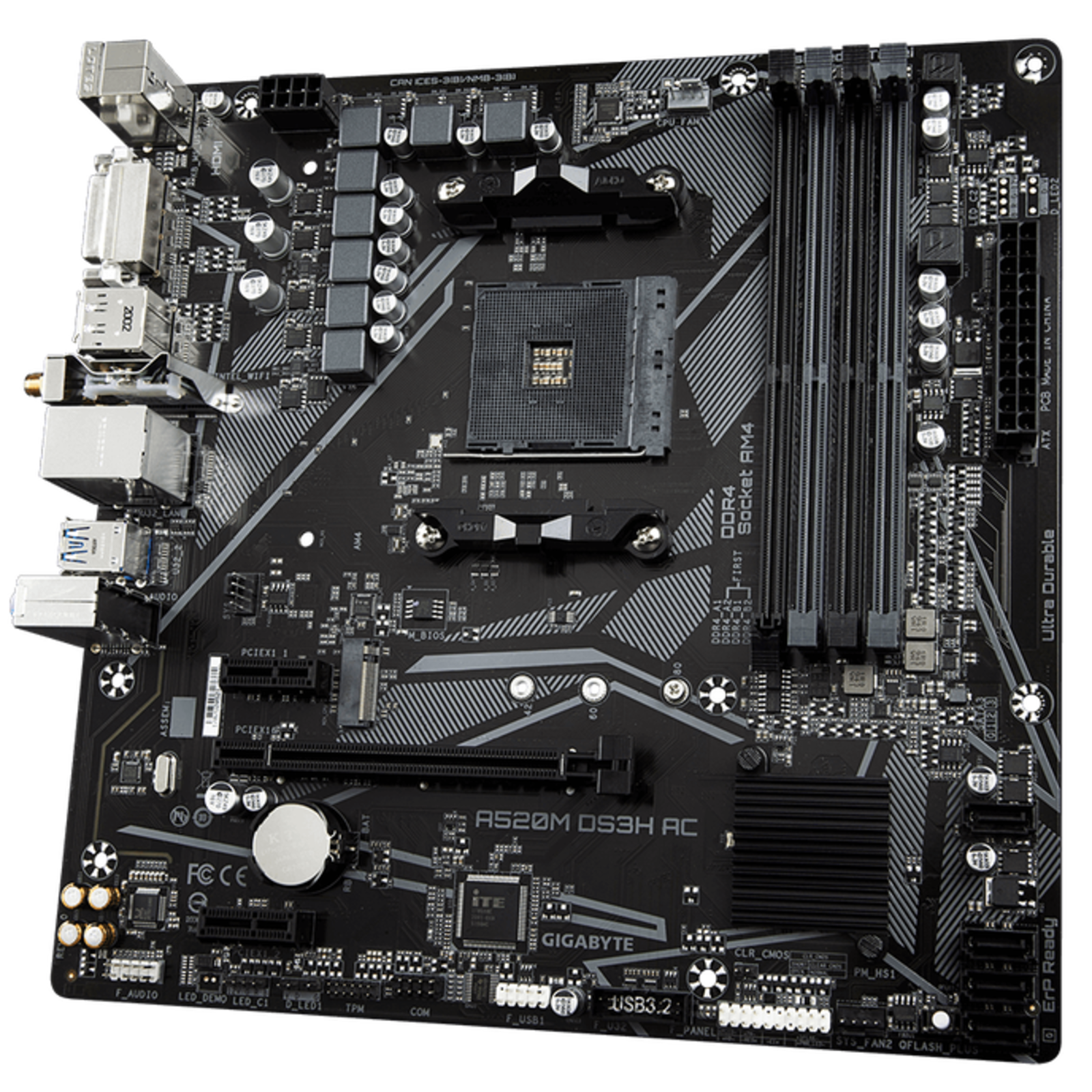 GIGABYTE MB Sc AM4 A520M DS3H AC
