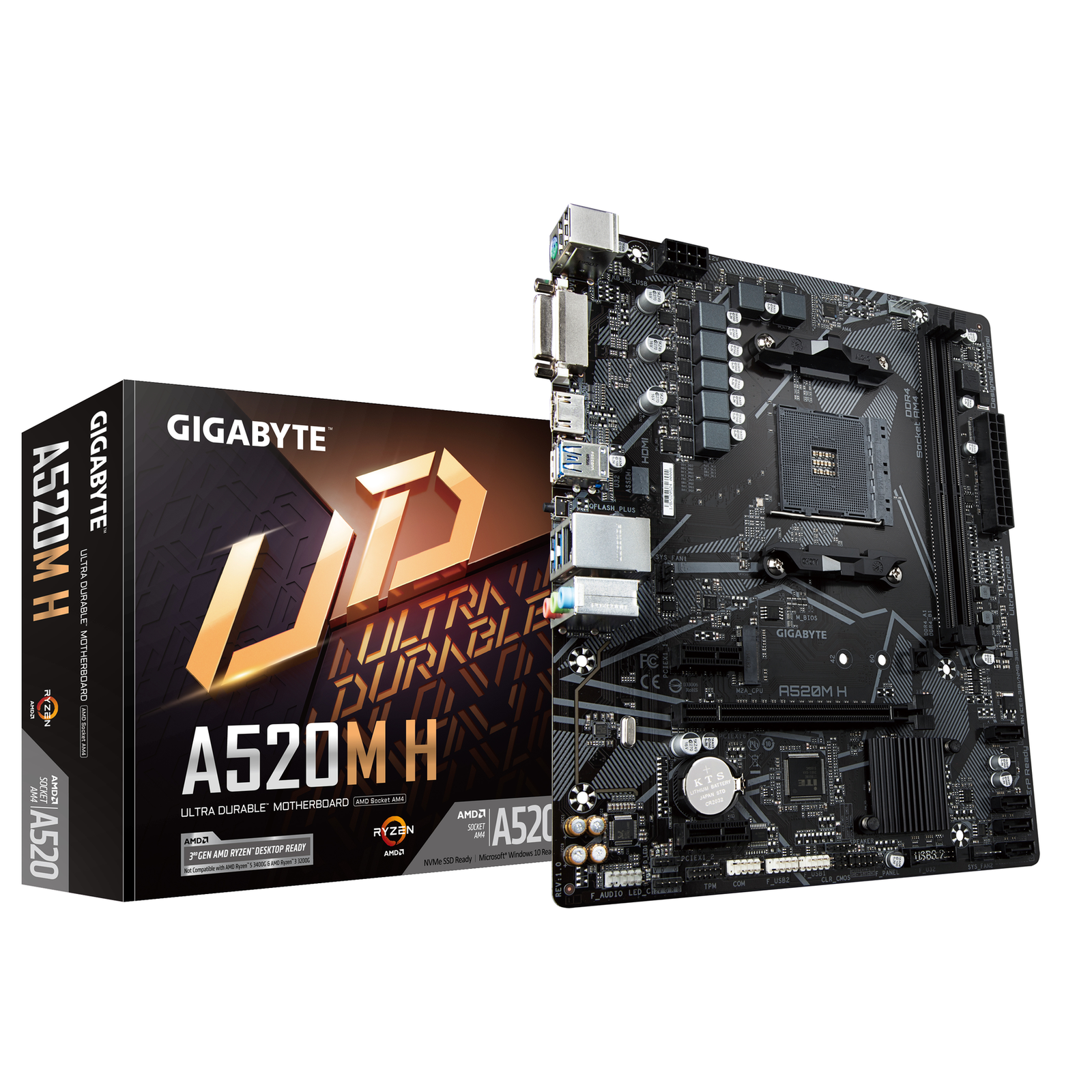GIGABYTE A520M H motherboard Micro ATX USB 3.2