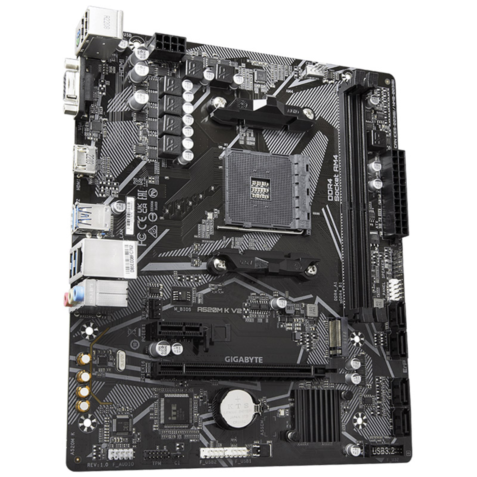 GIGABYTE A520M K V2 1.0 Motherboard Micro ATX Socket AM4