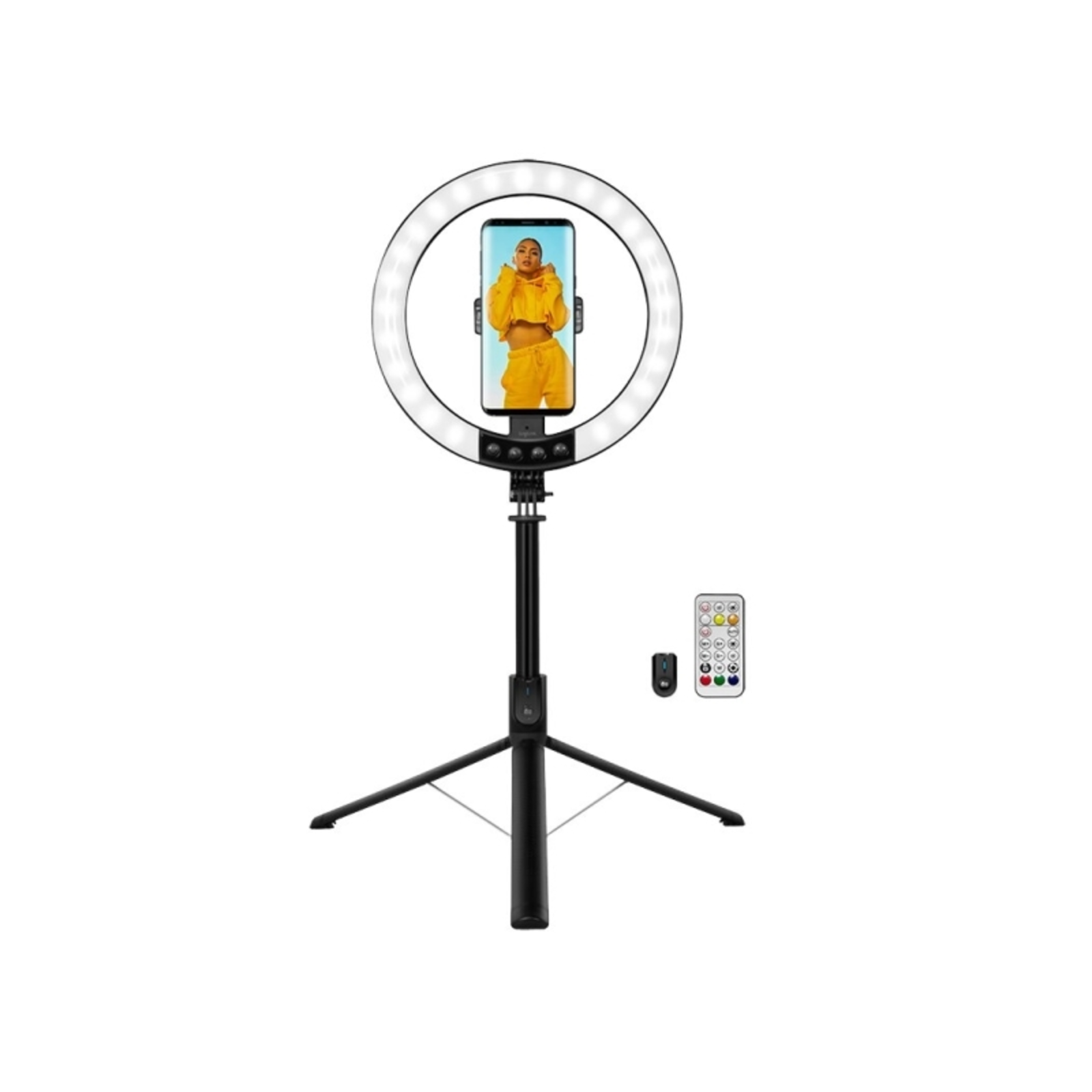 LogiLink Smartphone Ring Light W.selfie Stick Tripod,DM 20cm (AA0156)