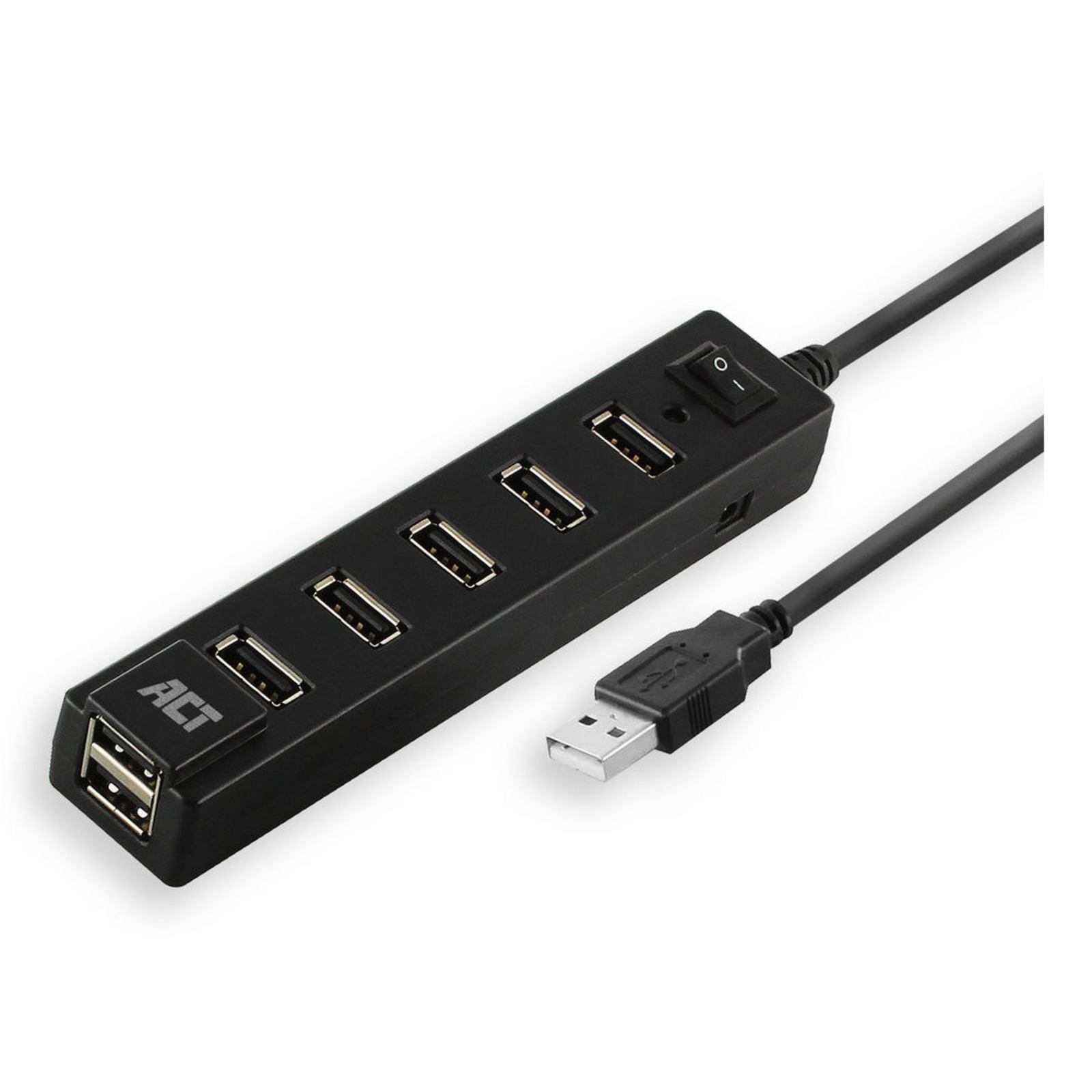 ACT AC6215 Interface Hub USB 2.0 480 Mbit/s Black