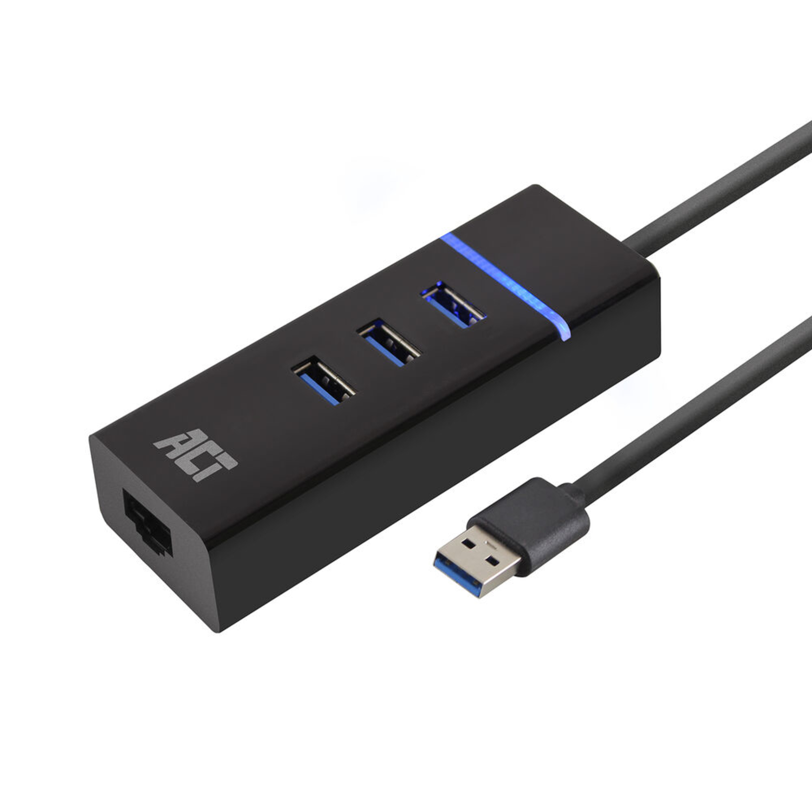 ACT AC6310 Interface Hub USB 3.2 Gen 1 (3.1 Gen 1) Type-A 5000 Mbit/s Black