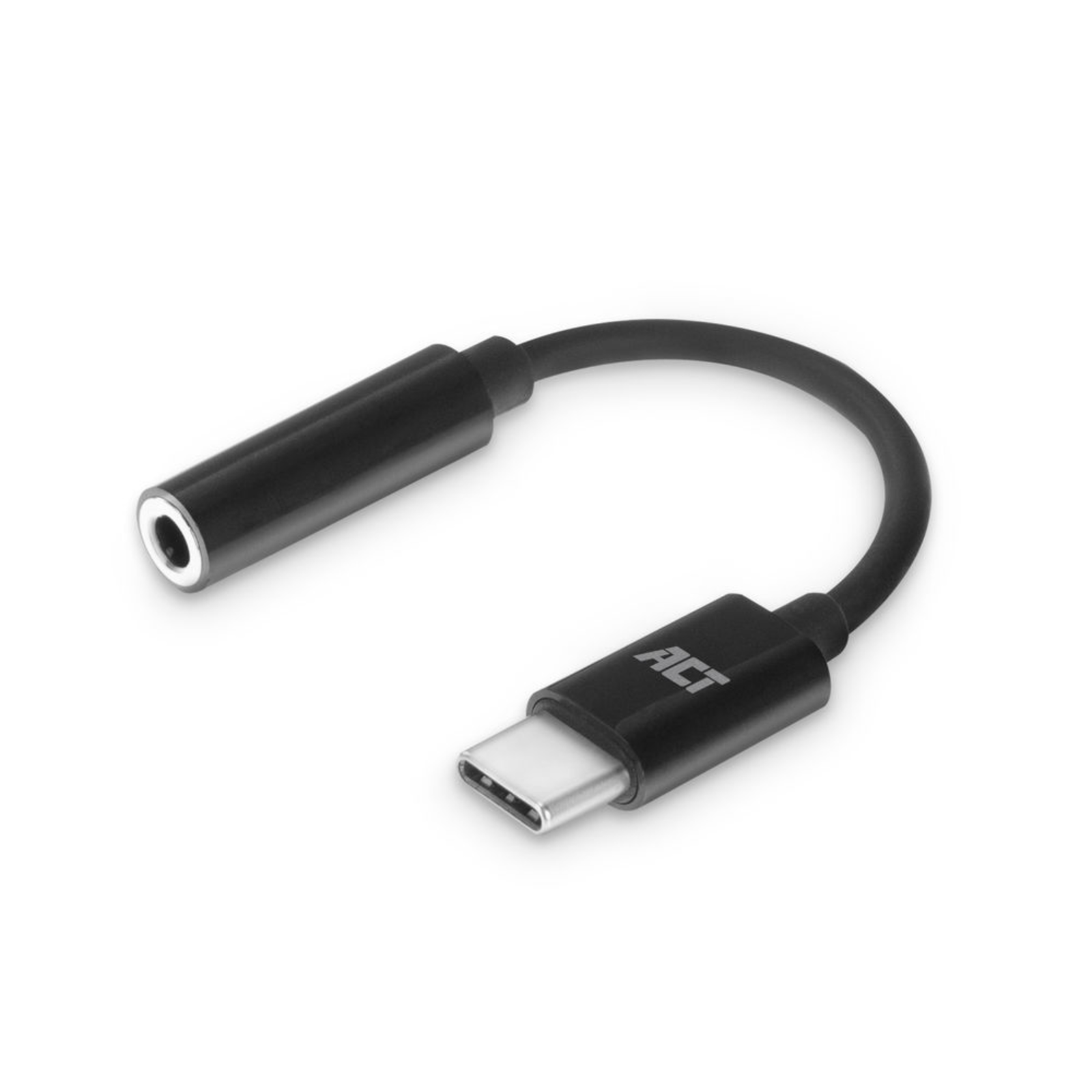 ACT AC7380 Audio Cable Intermediate 0.11 M 3.5mm USB Type-C Black