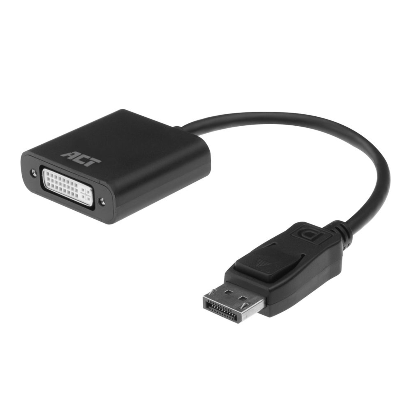 ACT AC7510 Video Cable Adapter 0.15 M DisplayPort DVI-D Black