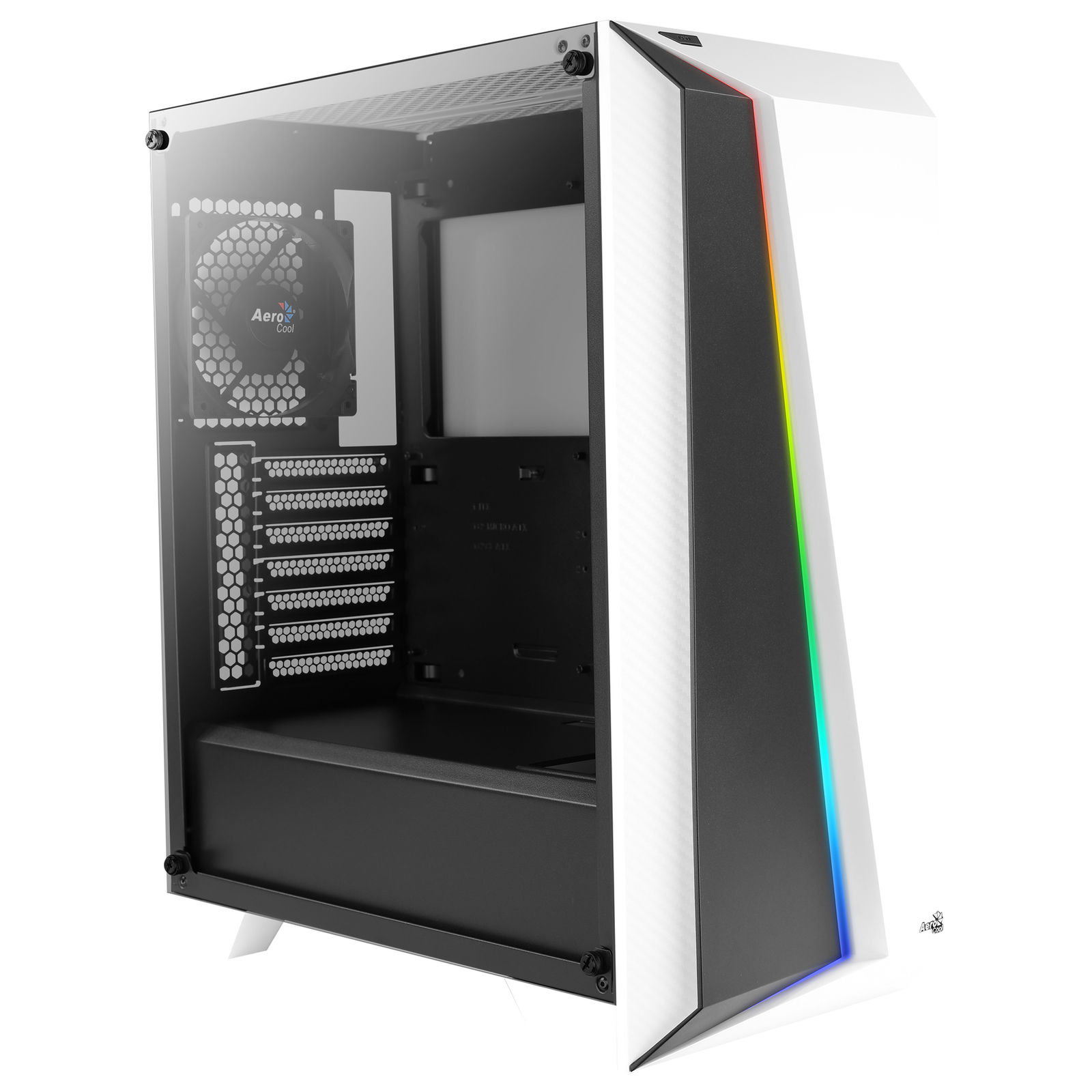 AeroCool Cylon Pro White Black Tempered Glass