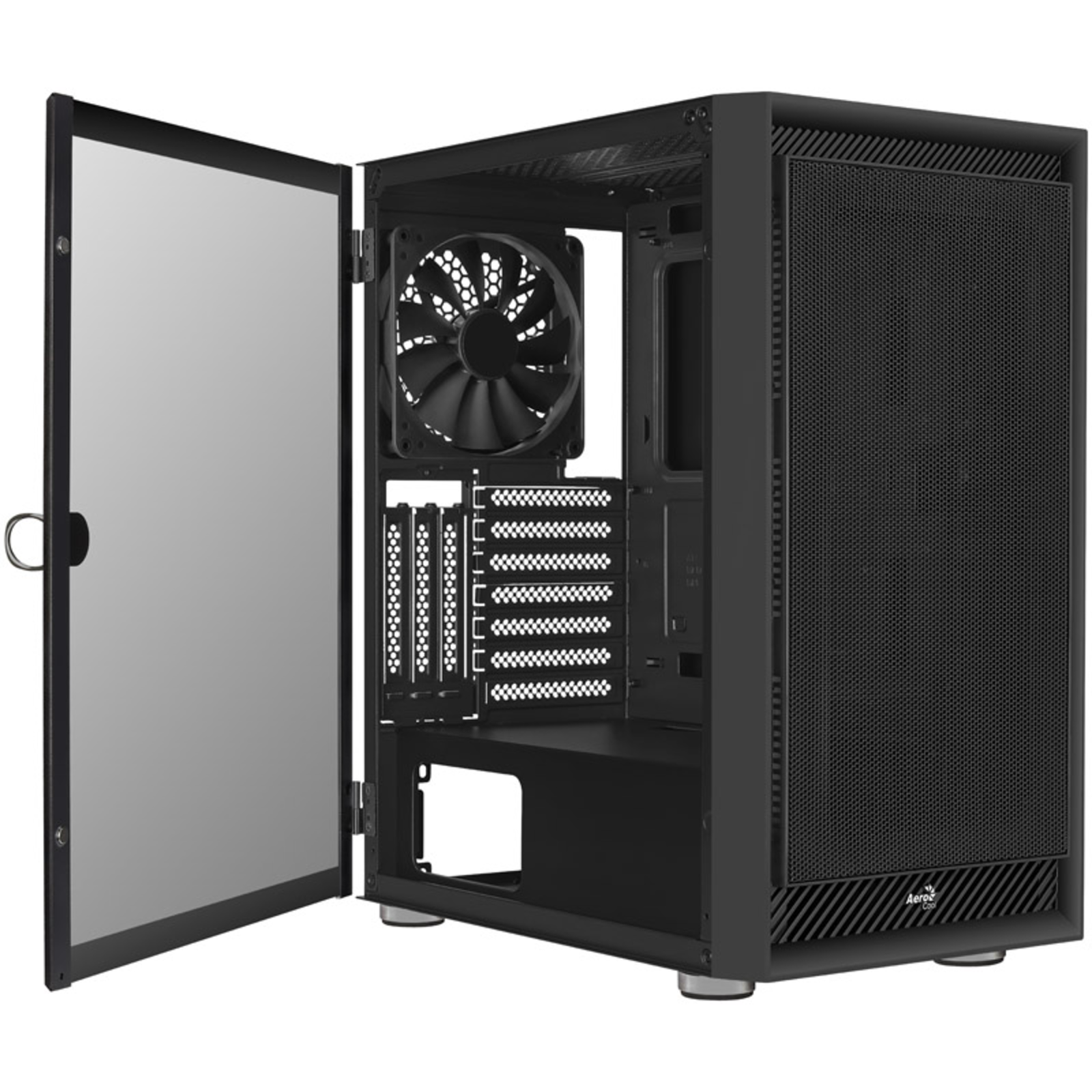 AeroCool Graphite-G-BK-v1 Black Tempered Glass Side Panel