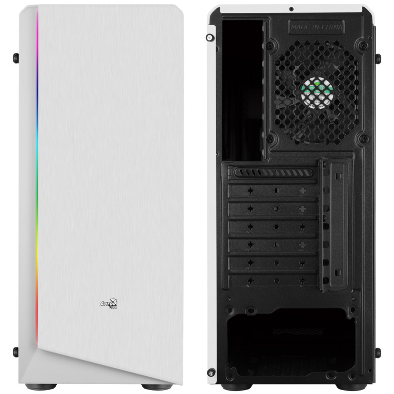 AeroCool Case Midi Rift White MicroATX ATX MiniITX O.N.