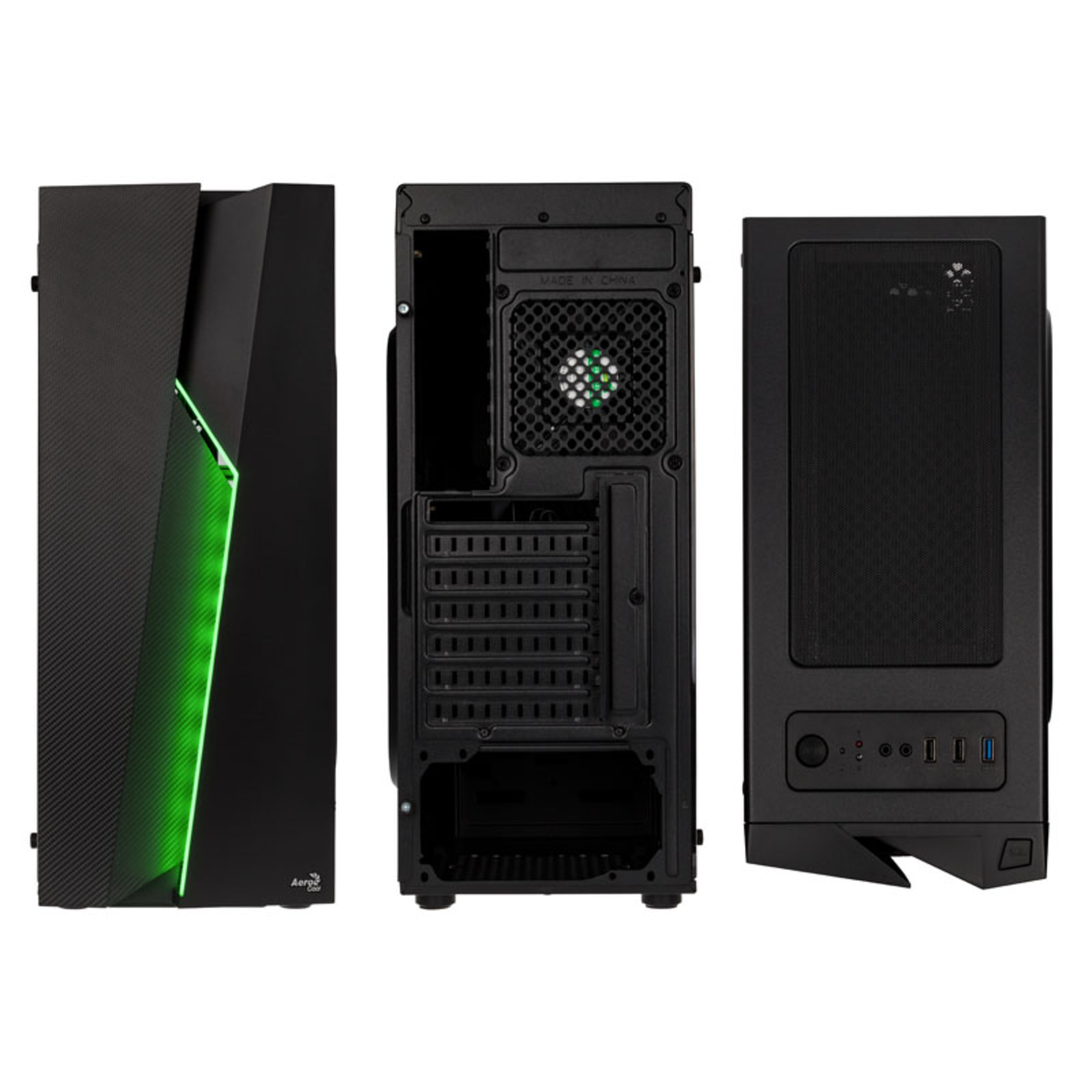 AeroCool Midi Bolt Black RGB MicroATX/ATX/Mini-ITX Case O.N.