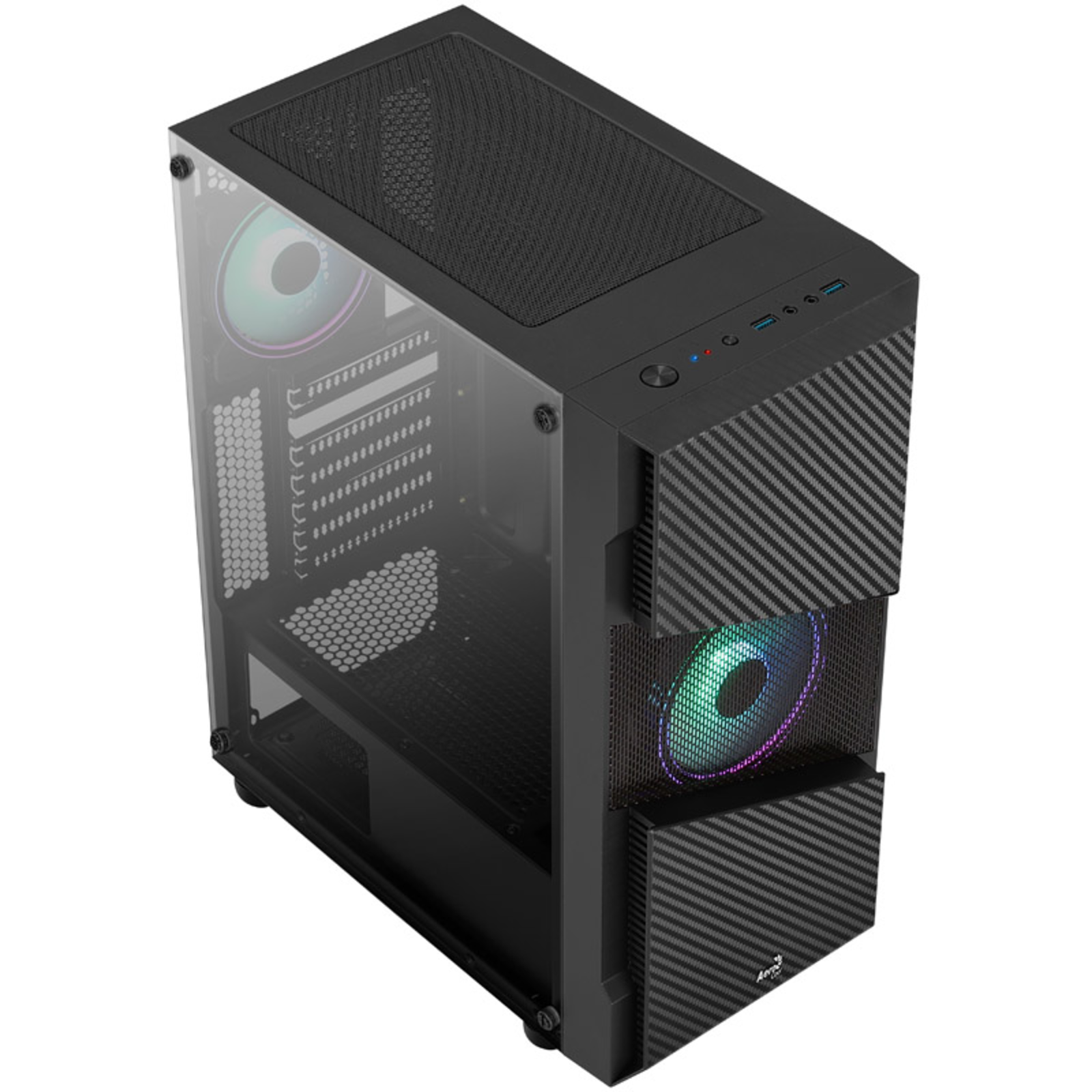 AeroCool Case Midi Menace RGB TG Black MicroATX ATX MiniITX