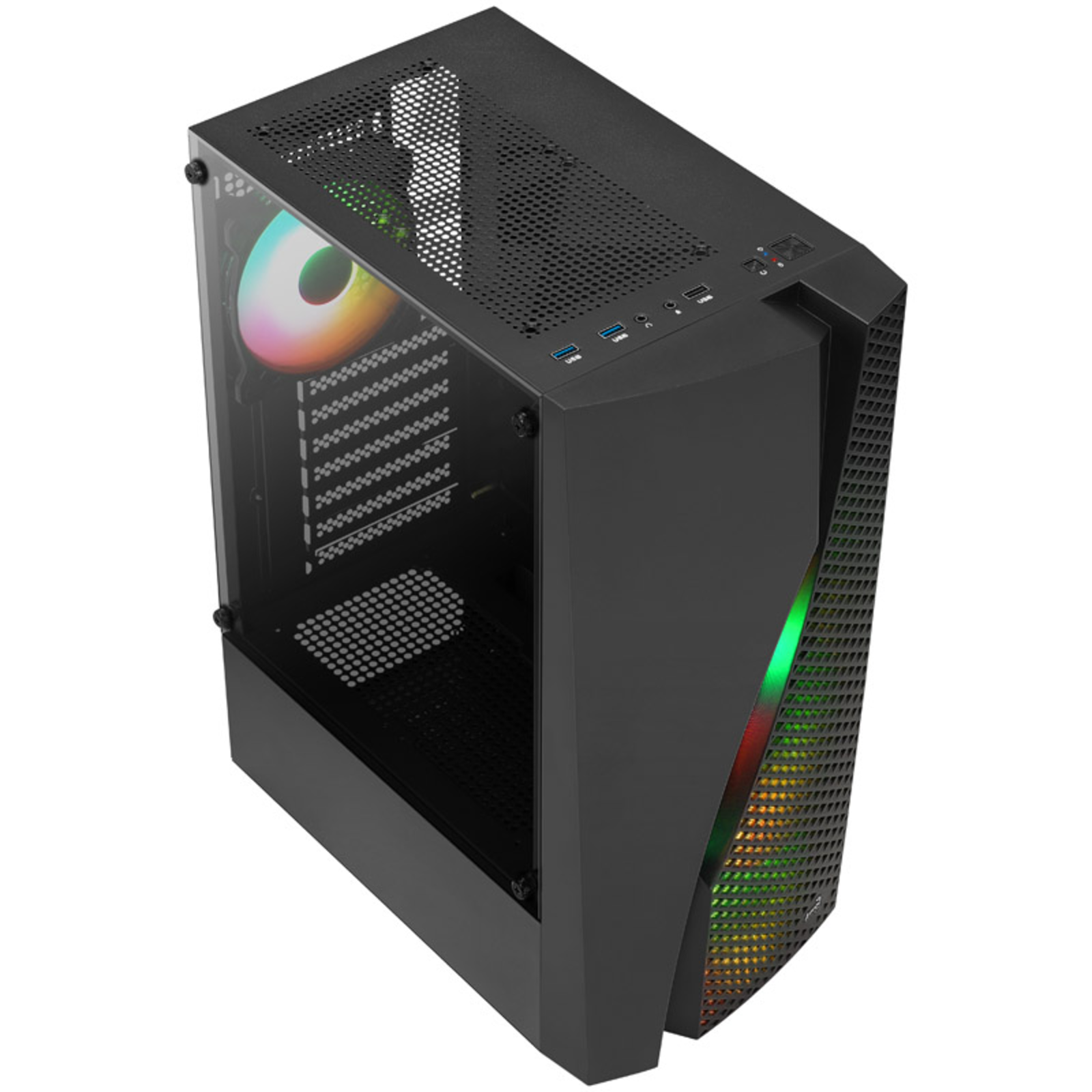 AeroCool Wave-G-BK-v3 Black Tempered Glass