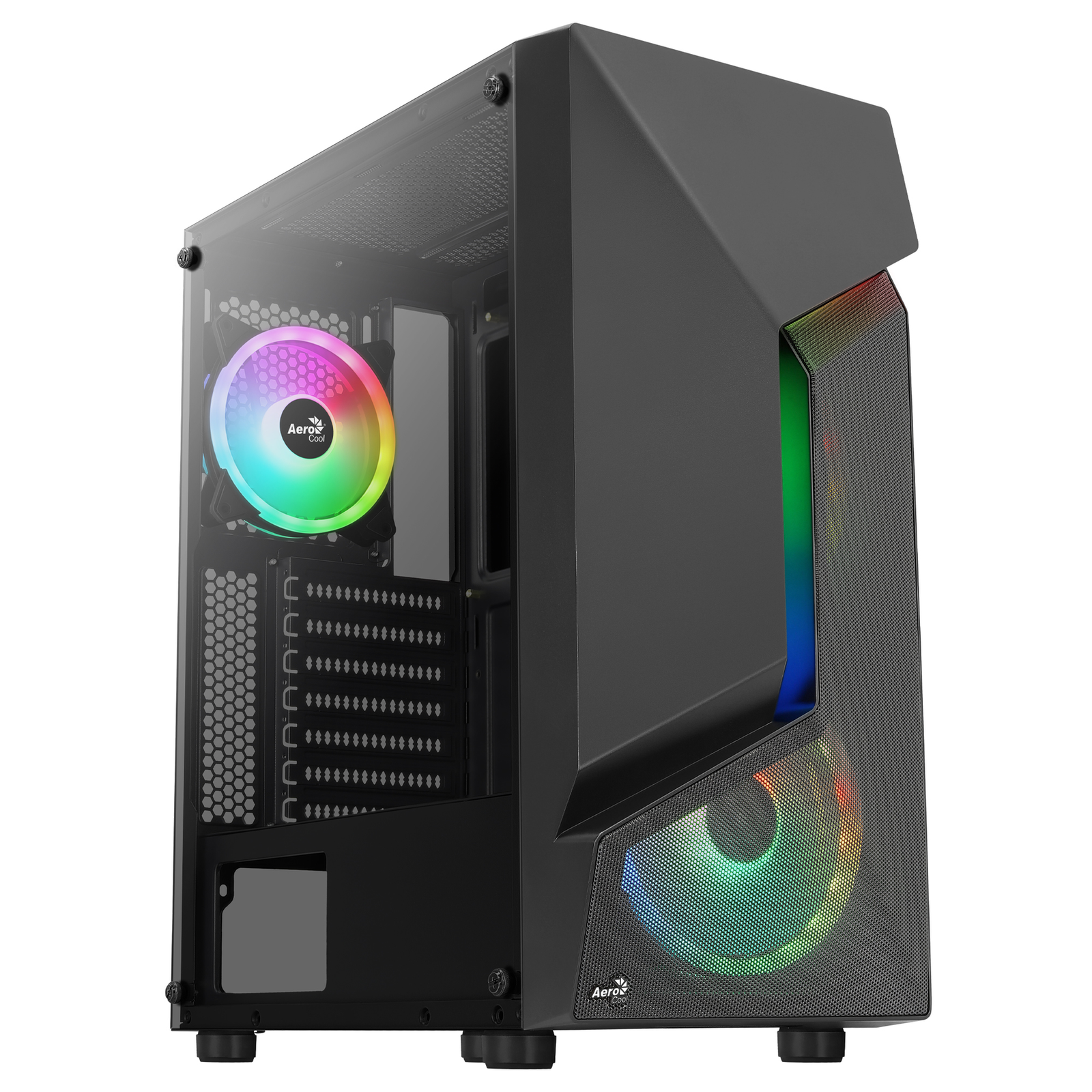AeroCool Scape-G-BK-v3 Midi-Tower Tempered Glass ARGB Black