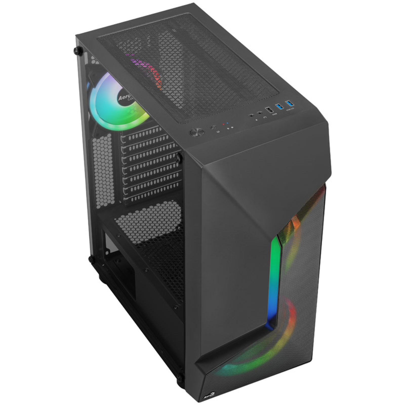 AeroCool Scape-G-BK-v3 Midi-Tower Tempered Glass ARGB Black
