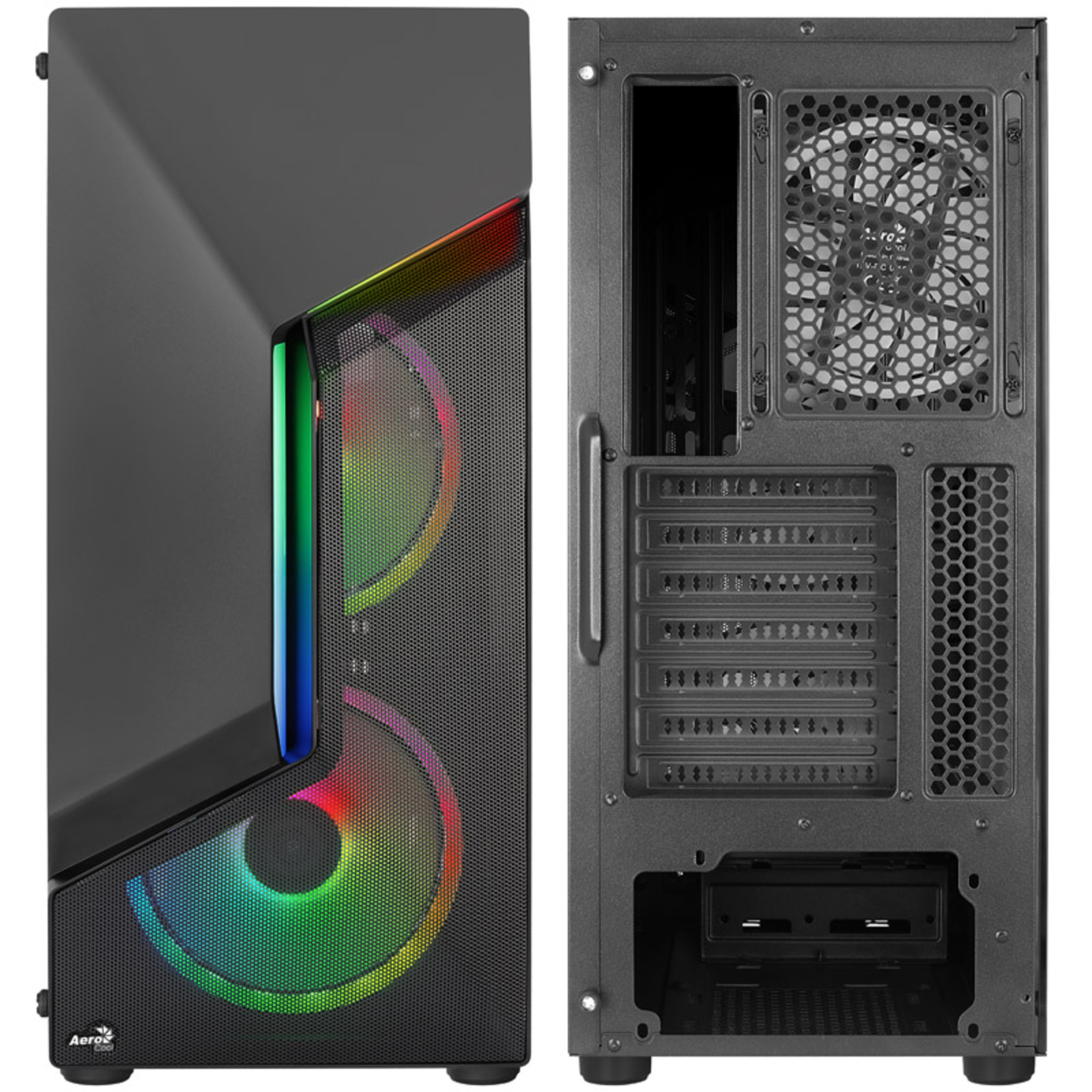 AeroCool Scape-G-BK-v3 Midi-Tower Tempered Glass ARGB Black
