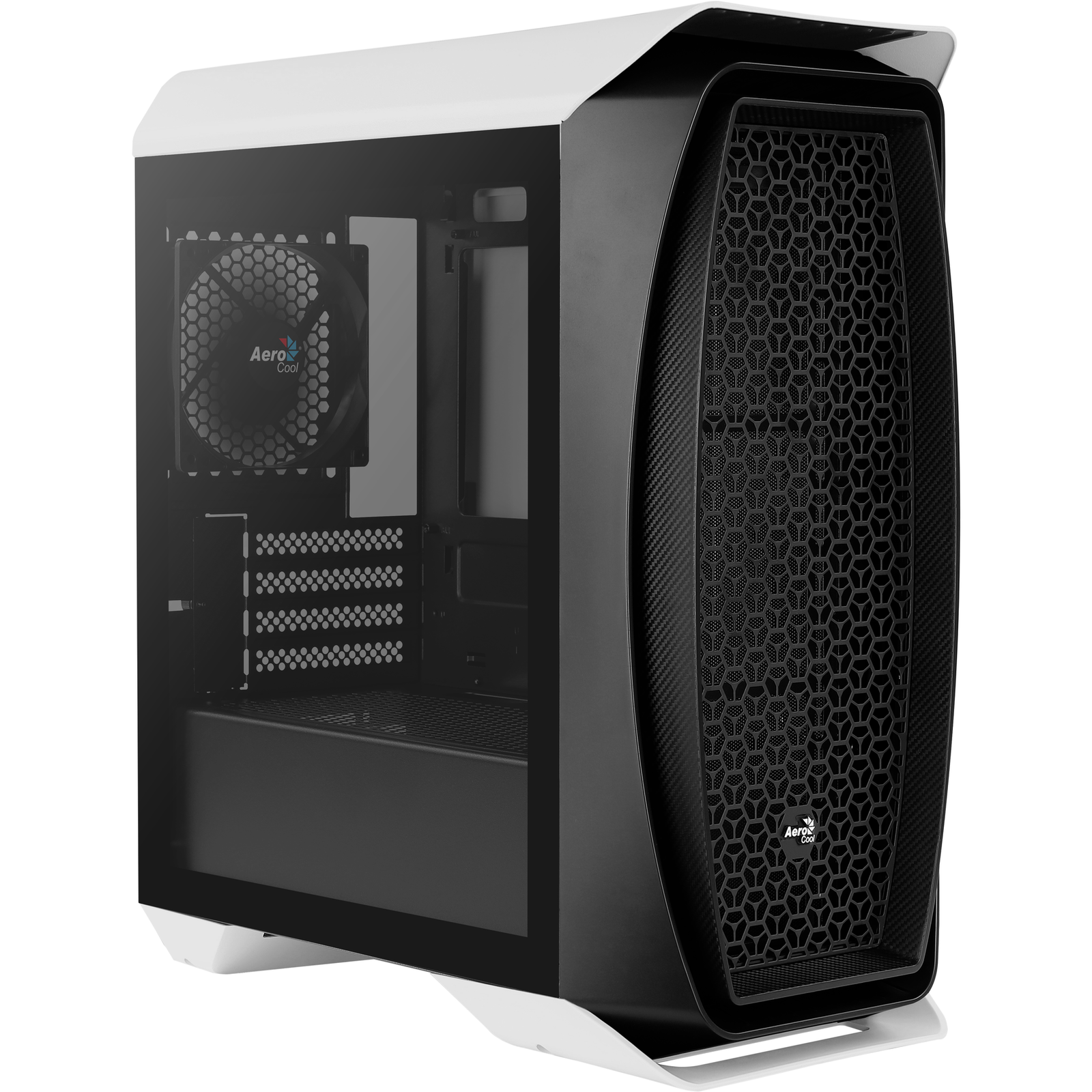 AeroCool ATX AERO ONE MINI MICRO TOWER Case with GLASS PANEL (WHITE)