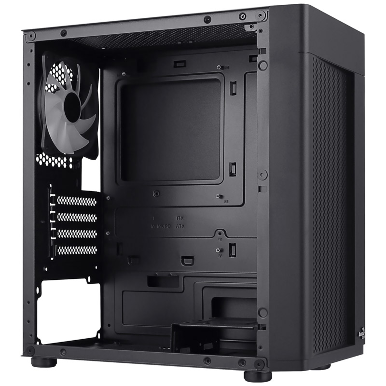 AeroCool Hexform-G-BK-v2 Midi-Tower Tempered Glass Black