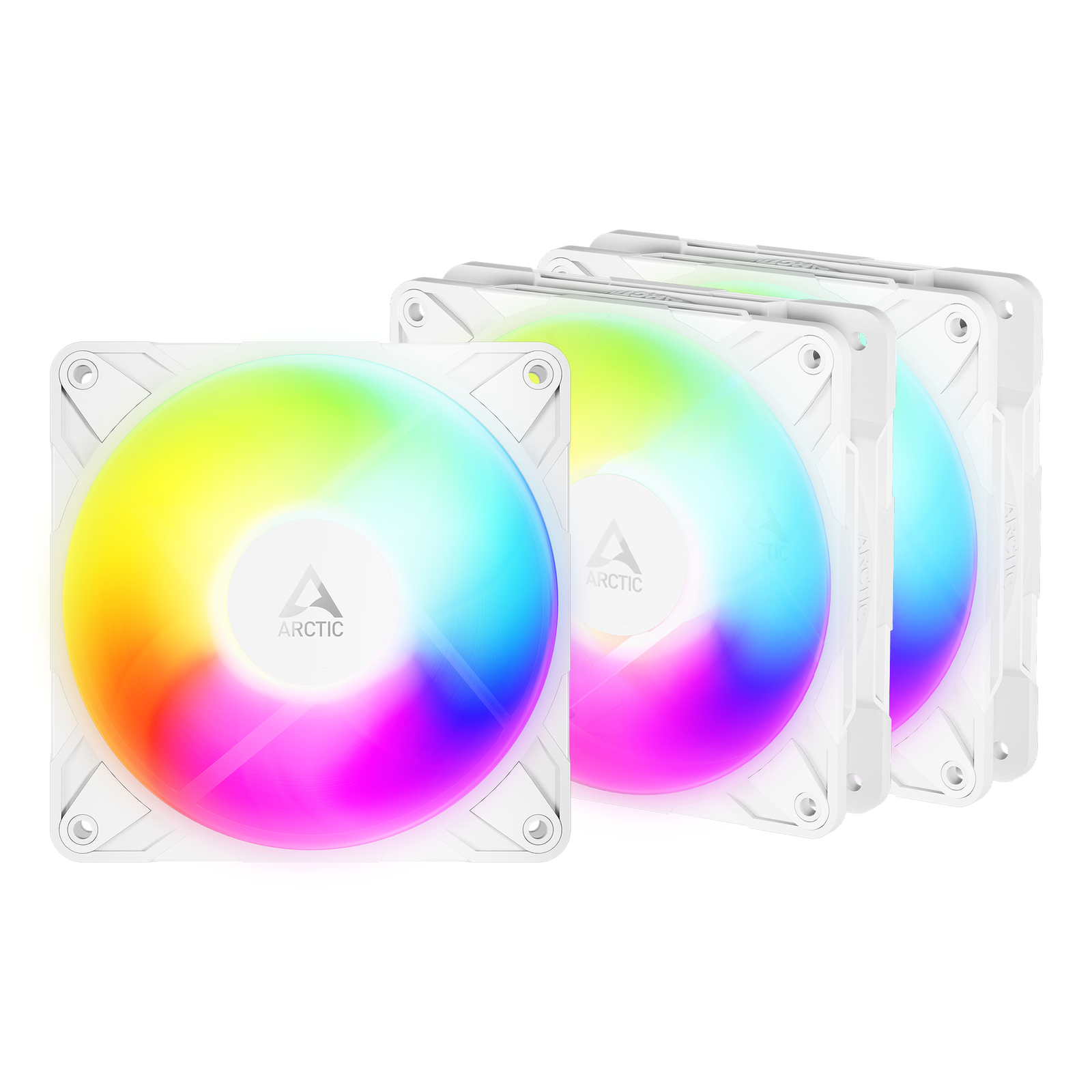ARCTIC P12 PRO Reverse A-RGB White 3-pack Case Fan