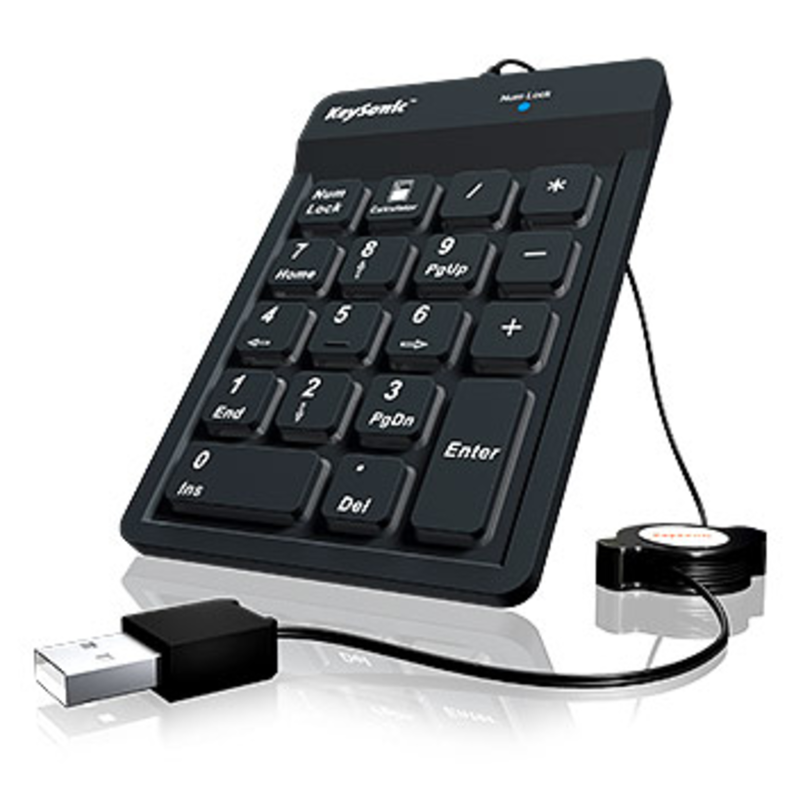 ICY BOX KeySonic Numeric Keypad Keyboard ACK-118BK Black Keypad USB QWERTZ