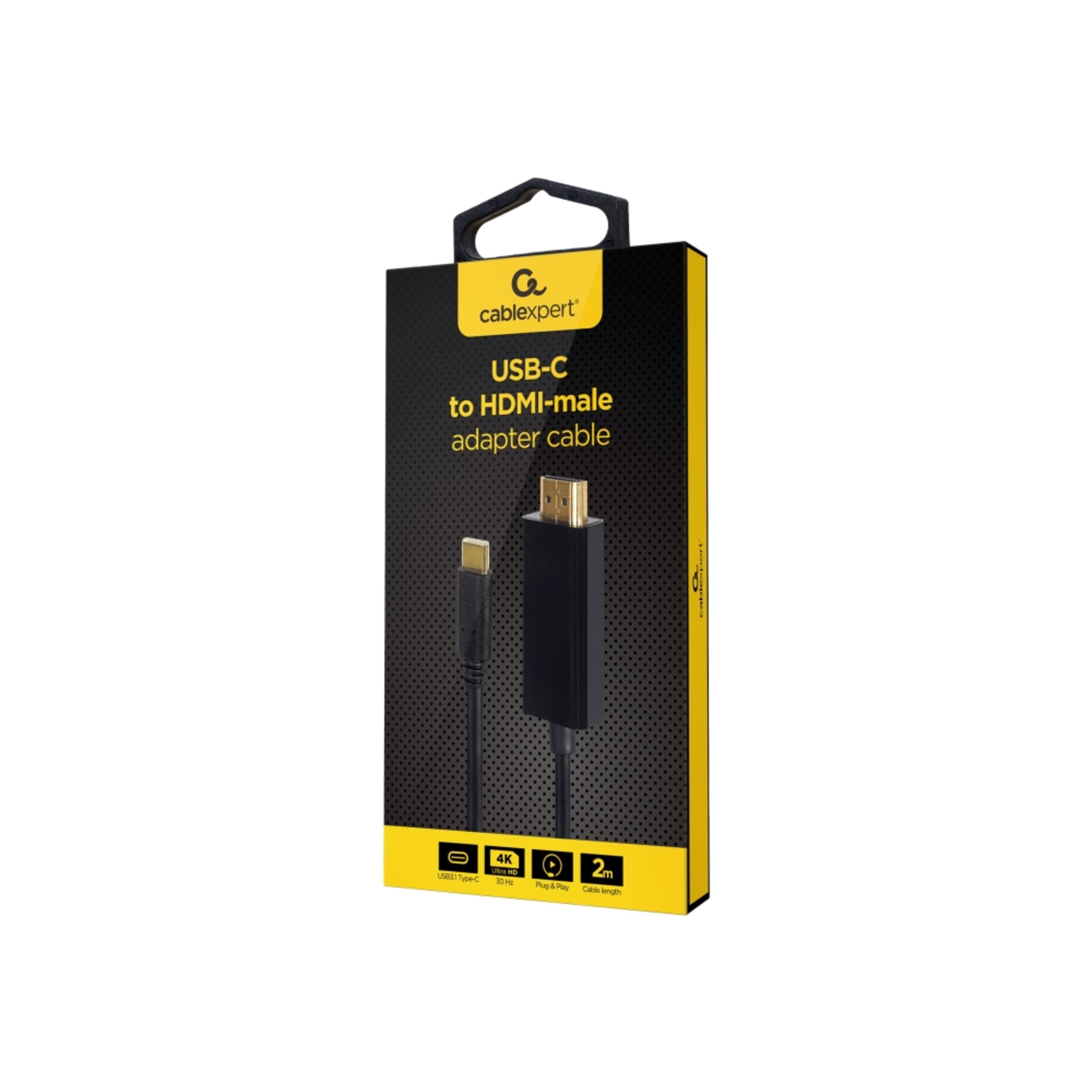 Gembird A-CM-HDMIM-01 Video Cable Adapter 2 M USB Type-C HDMI Black (A-CM-HDMIM-01)