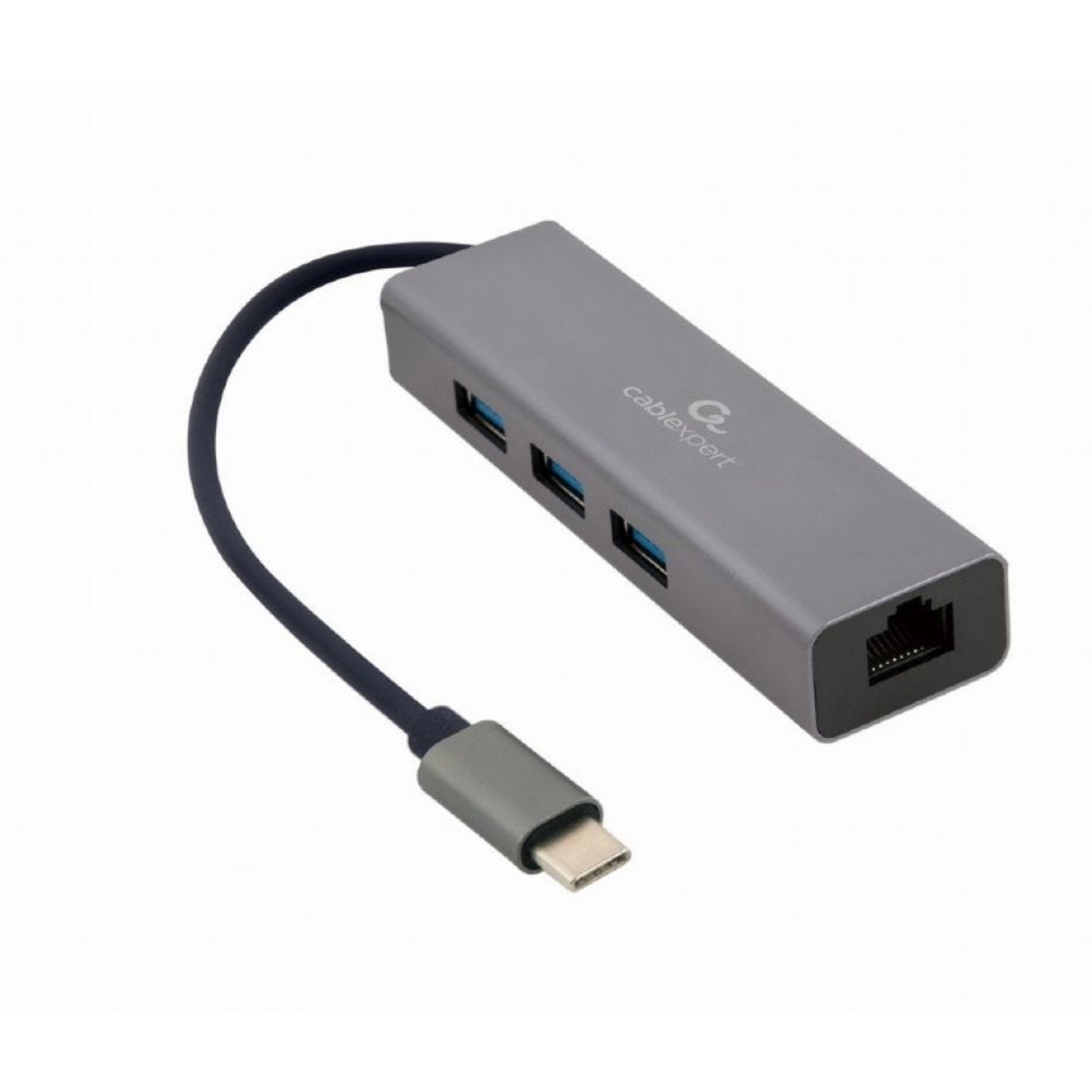 Gembird Adapter USB-C LAN RJ-45 1GB on Cable HUB 3X USB 3.1